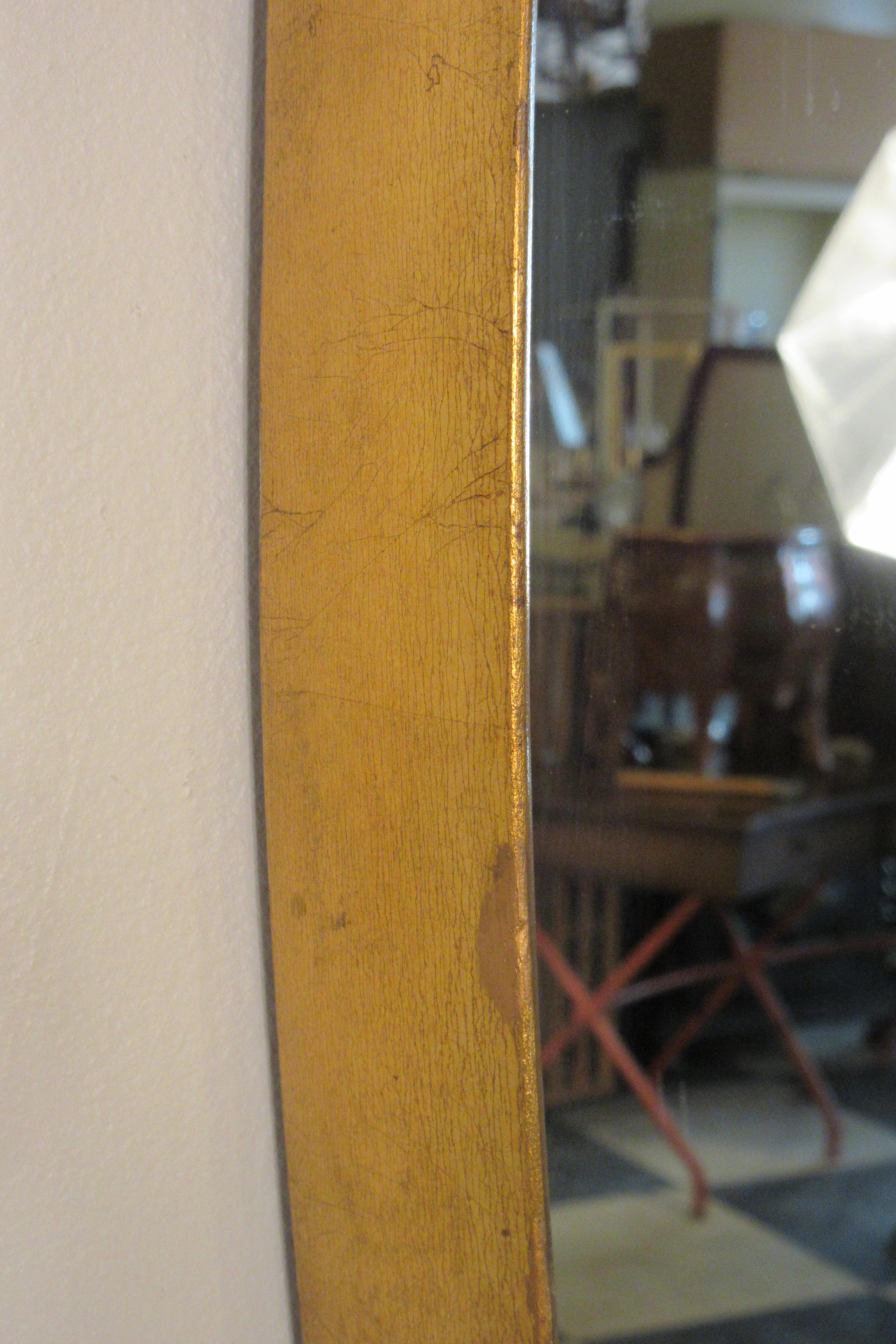 1960s Gilt Oval Intersected Mirror 8