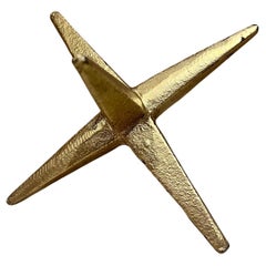 1960s Gilt Star Jack Bookend after George Nelson Bill Curry Design
