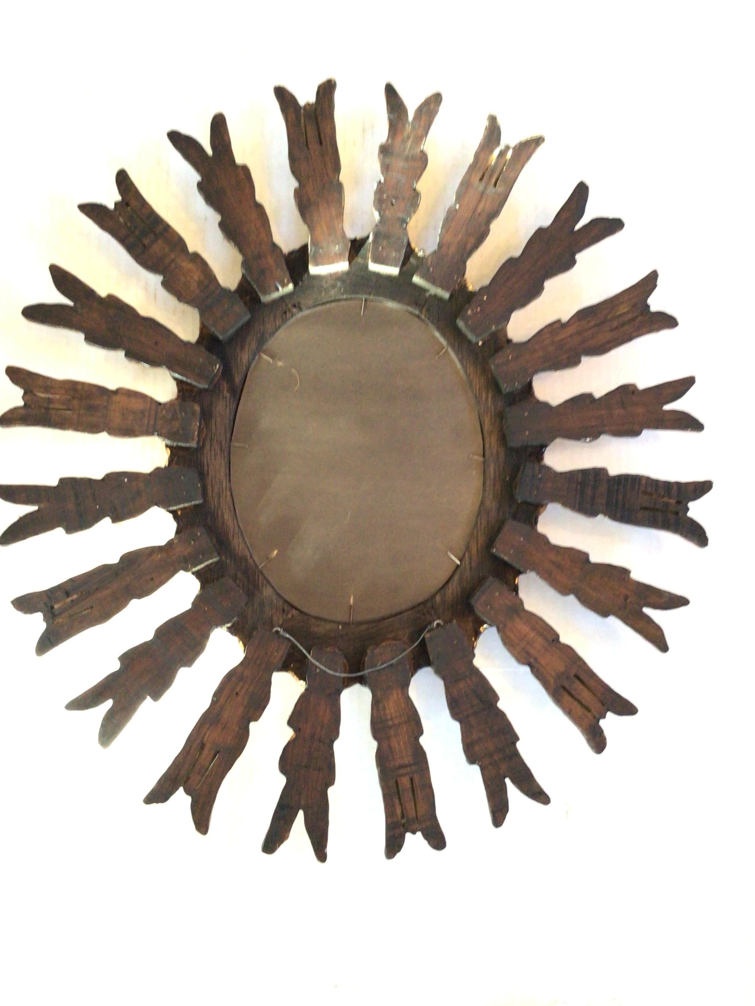 1960s Gilt Starburst Mirror For Sale 3