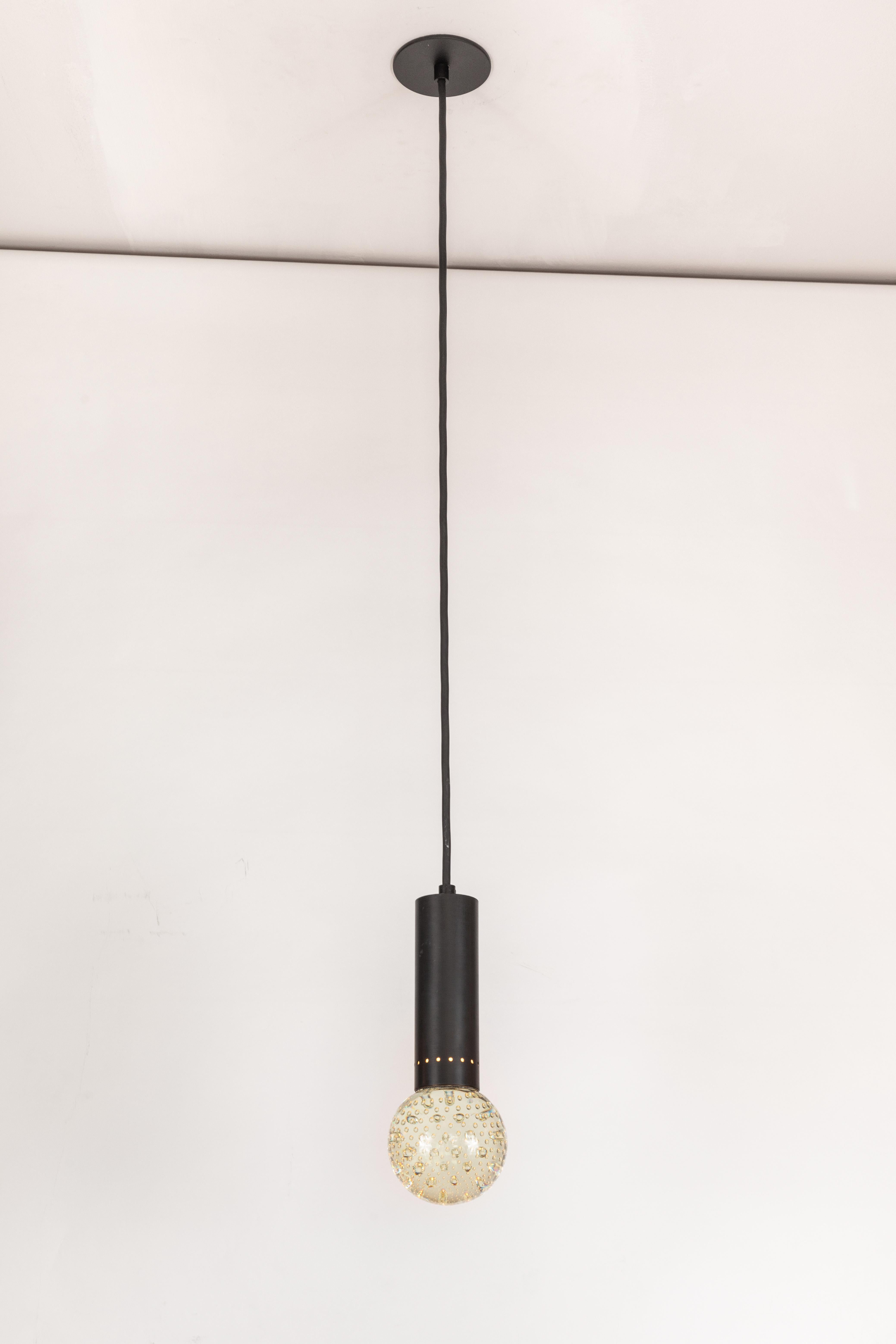1960s Gino Sarfatti Metal and Seguso Glass Pendants for Arteluce For Sale 3