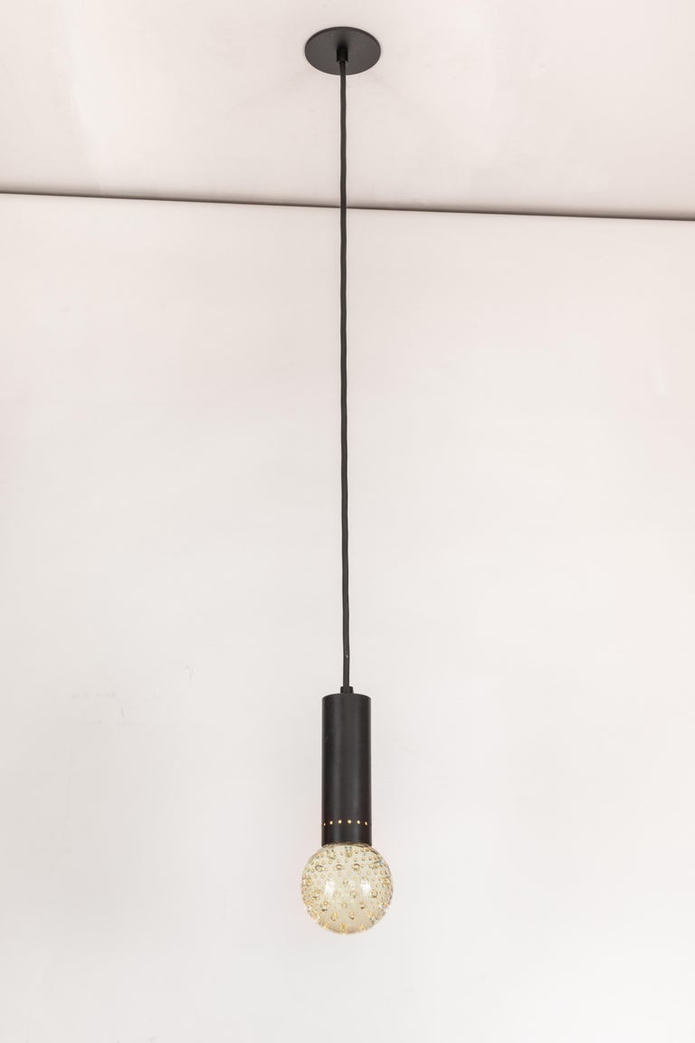 1960s Gino Sarfatti Metal and Seguso Glass Pendants for Arteluce For Sale 2