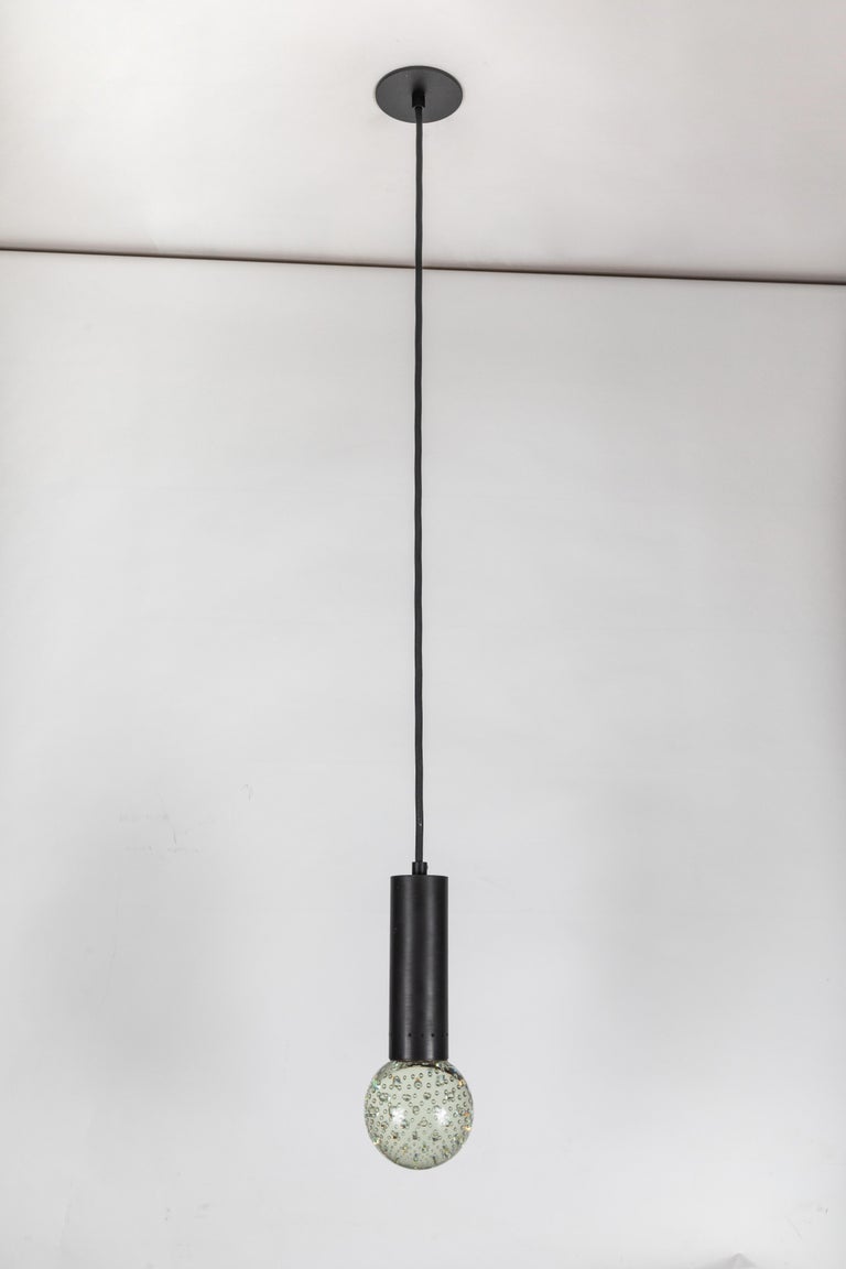 1960s Gino Sarfatti Metal and Seguso Glass Pendants for Arteluce For Sale 3