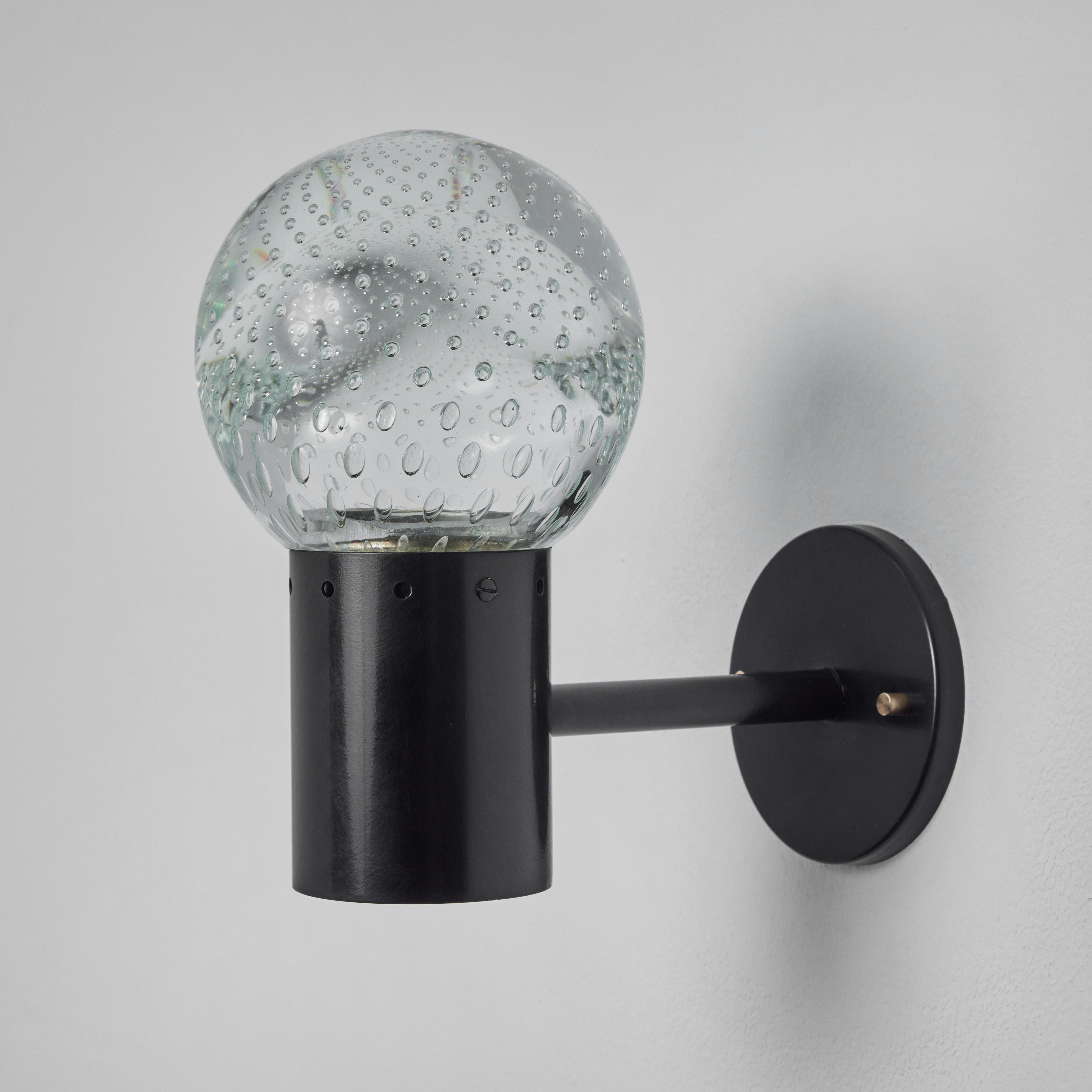 Mid-20th Century 1960s Gino Sarfatti Metal and Seguso Glass Sconce for Arteluce
