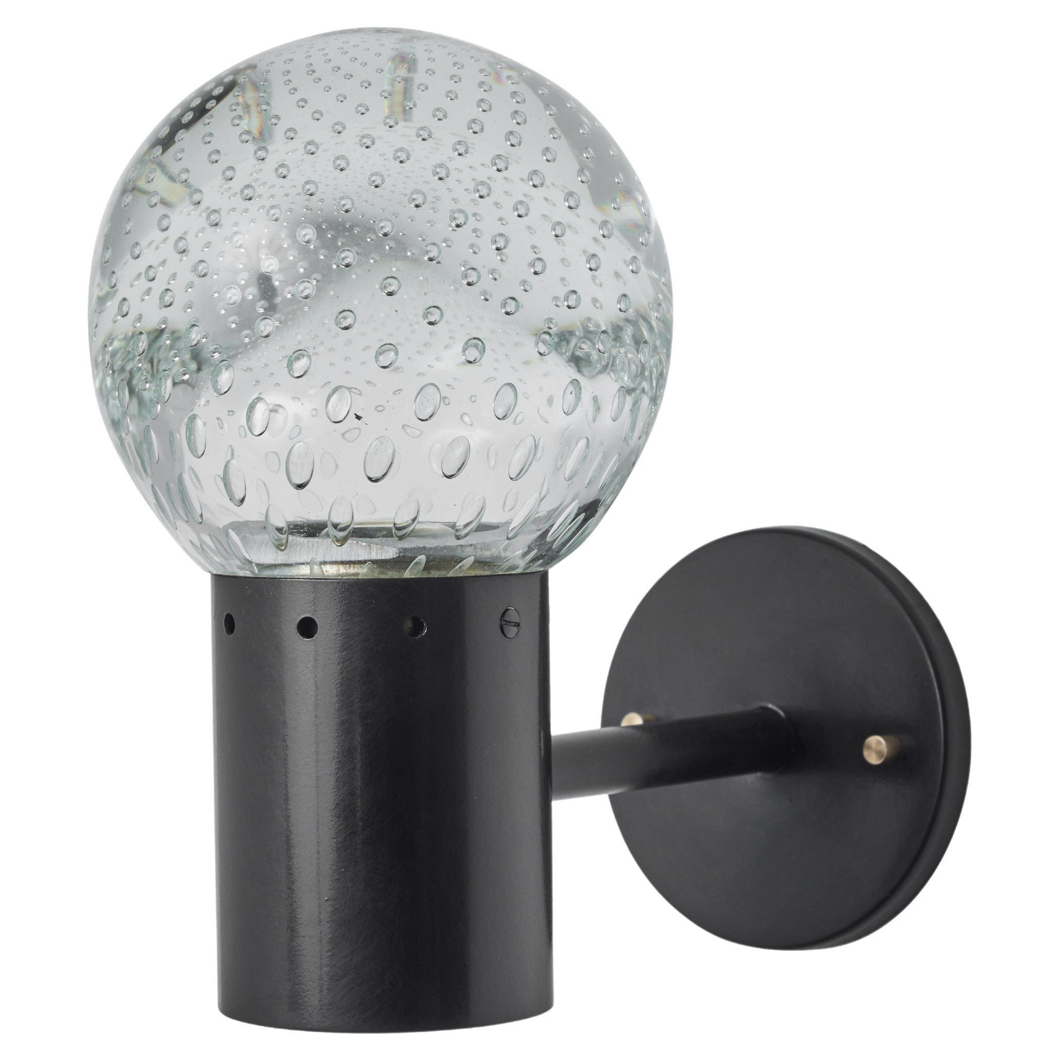 1960s Gino Sarfatti Metal and Seguso Glass Sconce for Arteluce For Sale 4