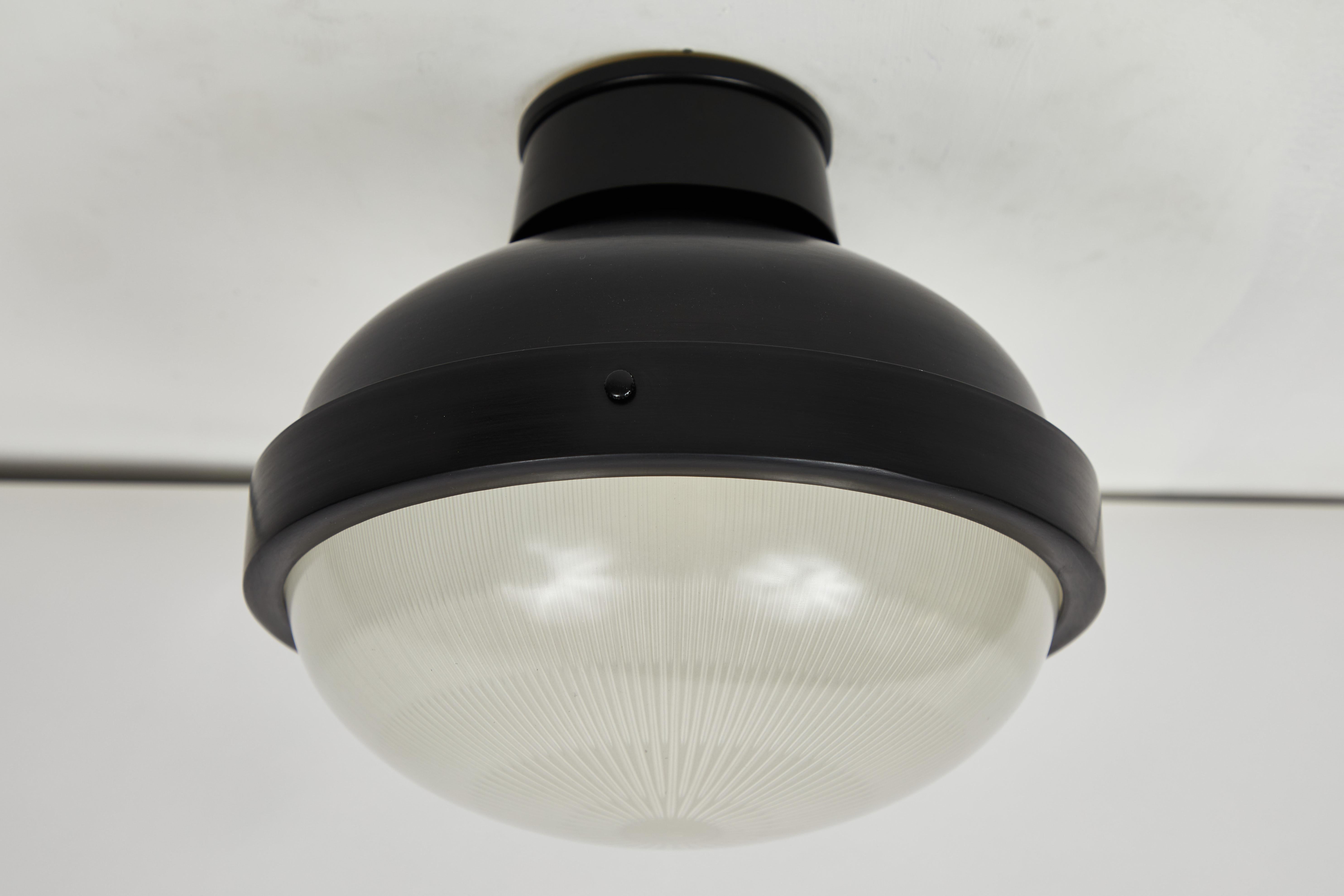 Mid-Century Modern 1960s Gino Sarfatti Model 3027/p/g Metal and Glass Ceiling Lamp Arteluce