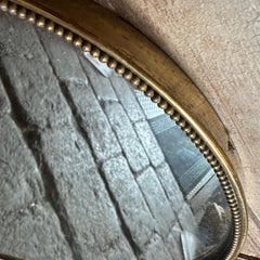 1960er Giò Ponti Stil Mitte des Jahrhunderts Modern Messing Italienisch Oval Wandspiegel