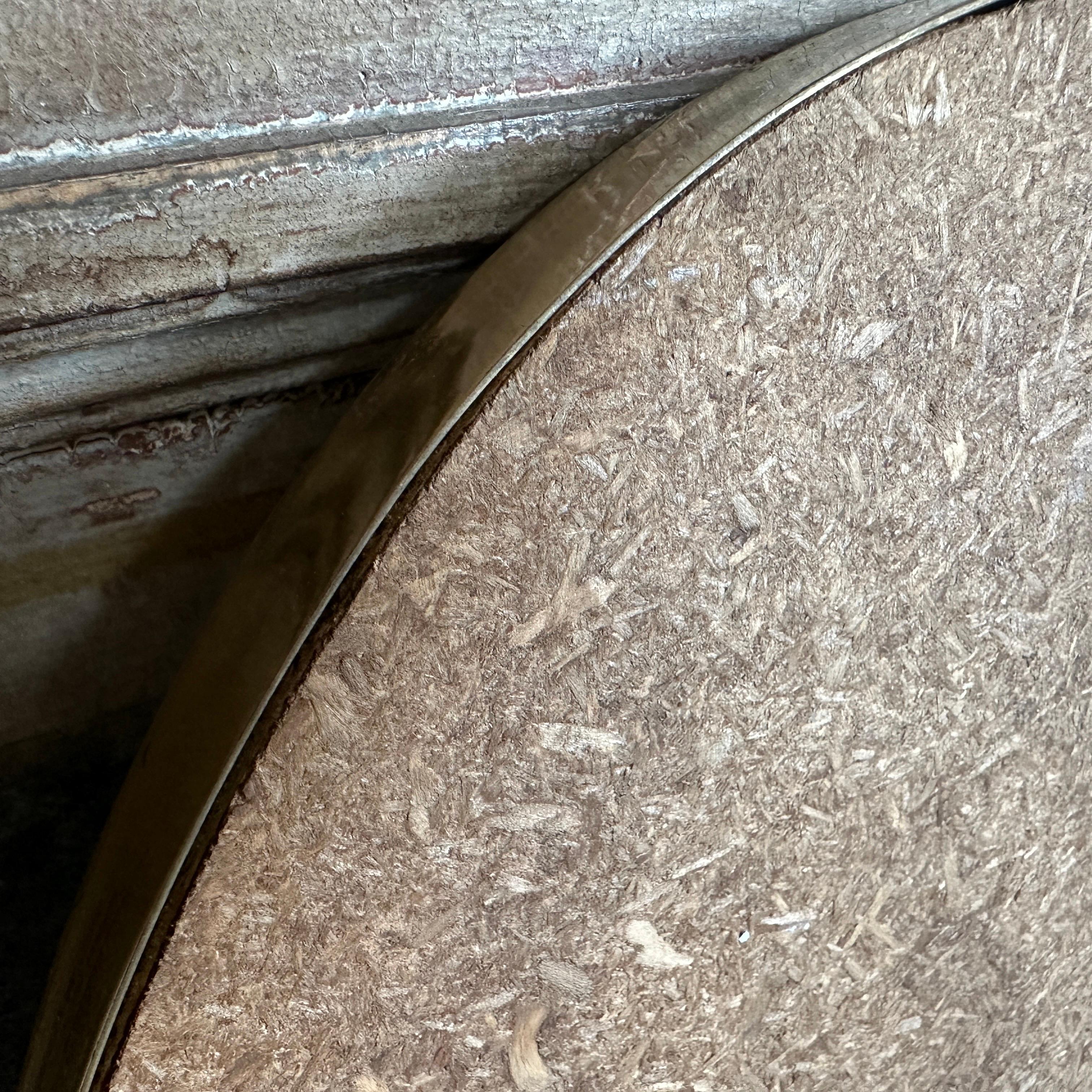 20th Century 1960s Giò Ponti Style Mid-Century Modern Brass Italian Oval Wall Mirror For Sale