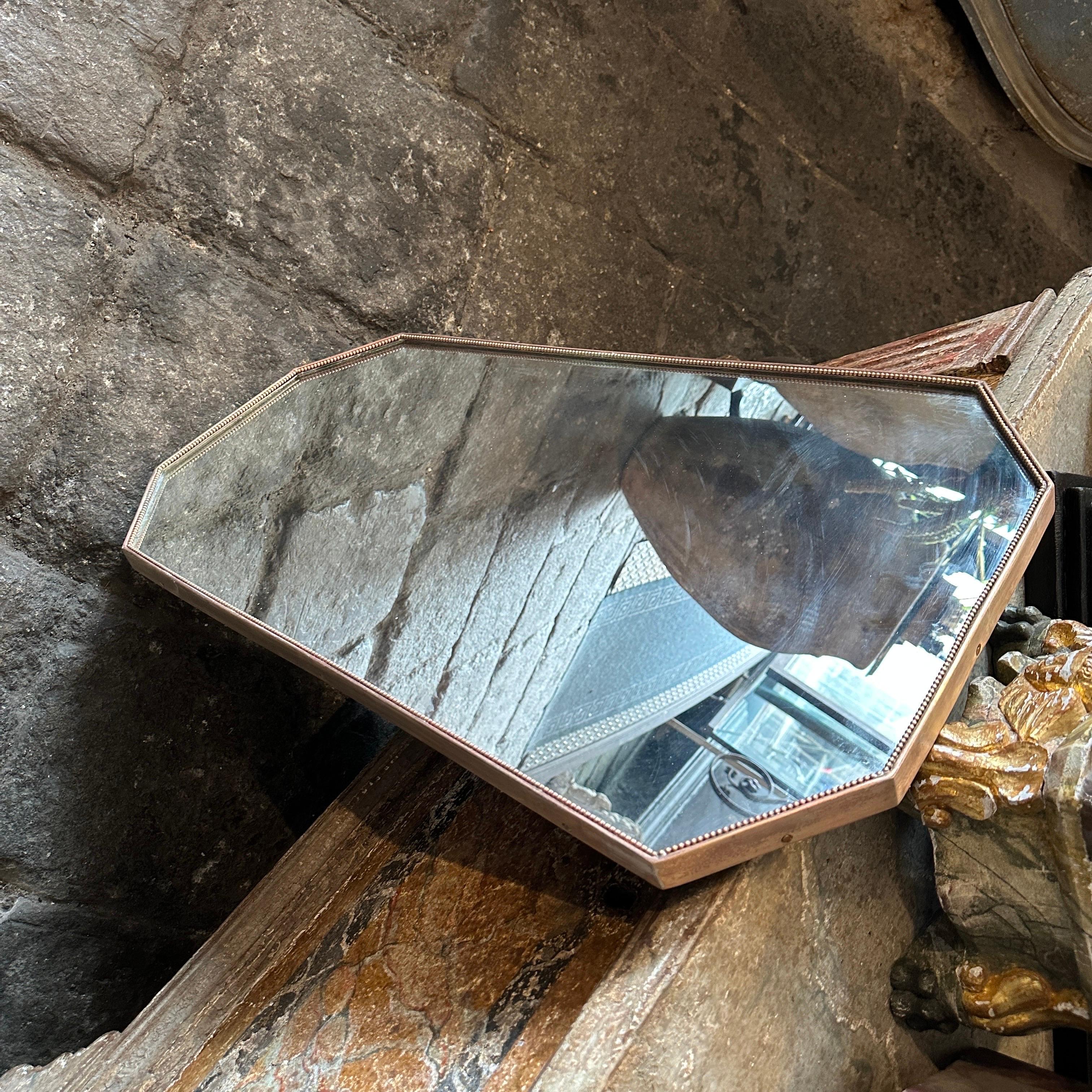 Miroir mural italien octogonal en laiton, style Gio Ponti, mi-siècle moderne, années 1960 en vente 5