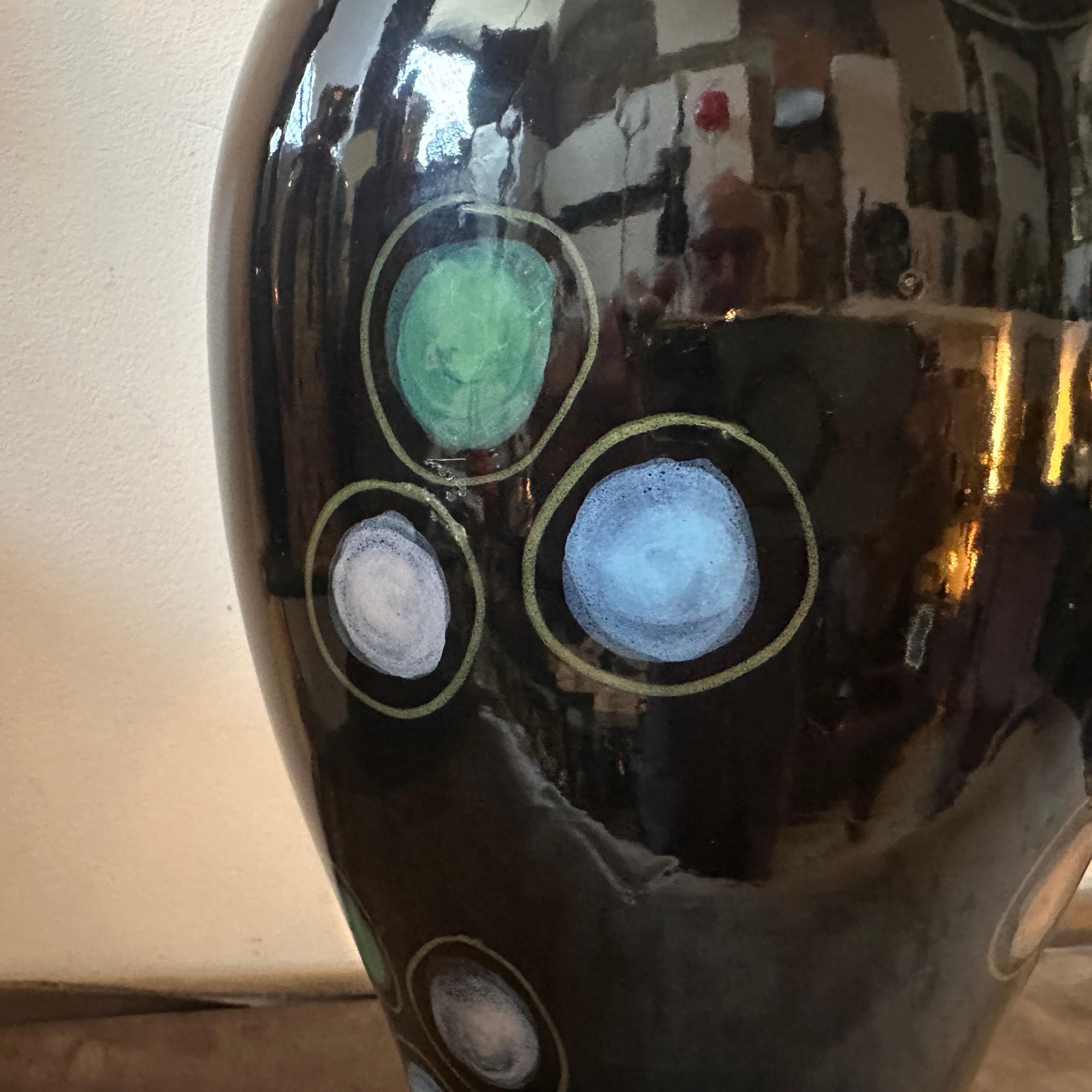 Vase en céramique peint à la main, style Gio Ponti, mi-siècle moderne, années 1960 en vente 3