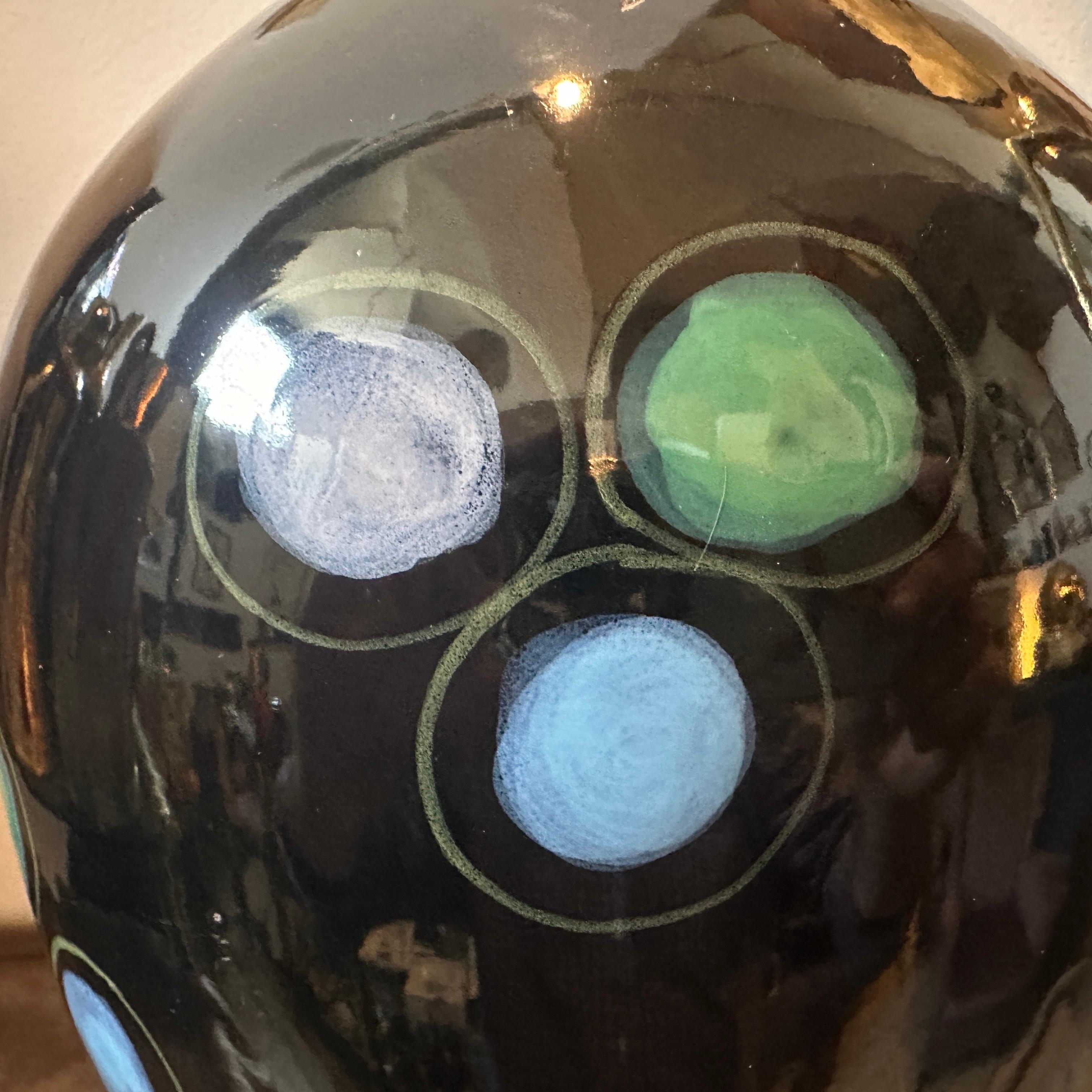 Vase en céramique peint à la main, style Gio Ponti, mi-siècle moderne, années 1960 Bon état - En vente à Aci Castello, IT