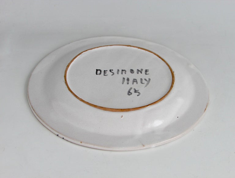 1960s Giovanni Desimone Italian Pottery Plate Set of 4 8