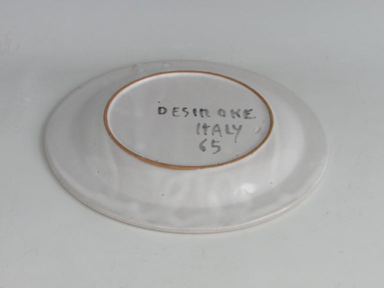1960s Giovanni Desimone Italian Pottery Plate Set of 4 12