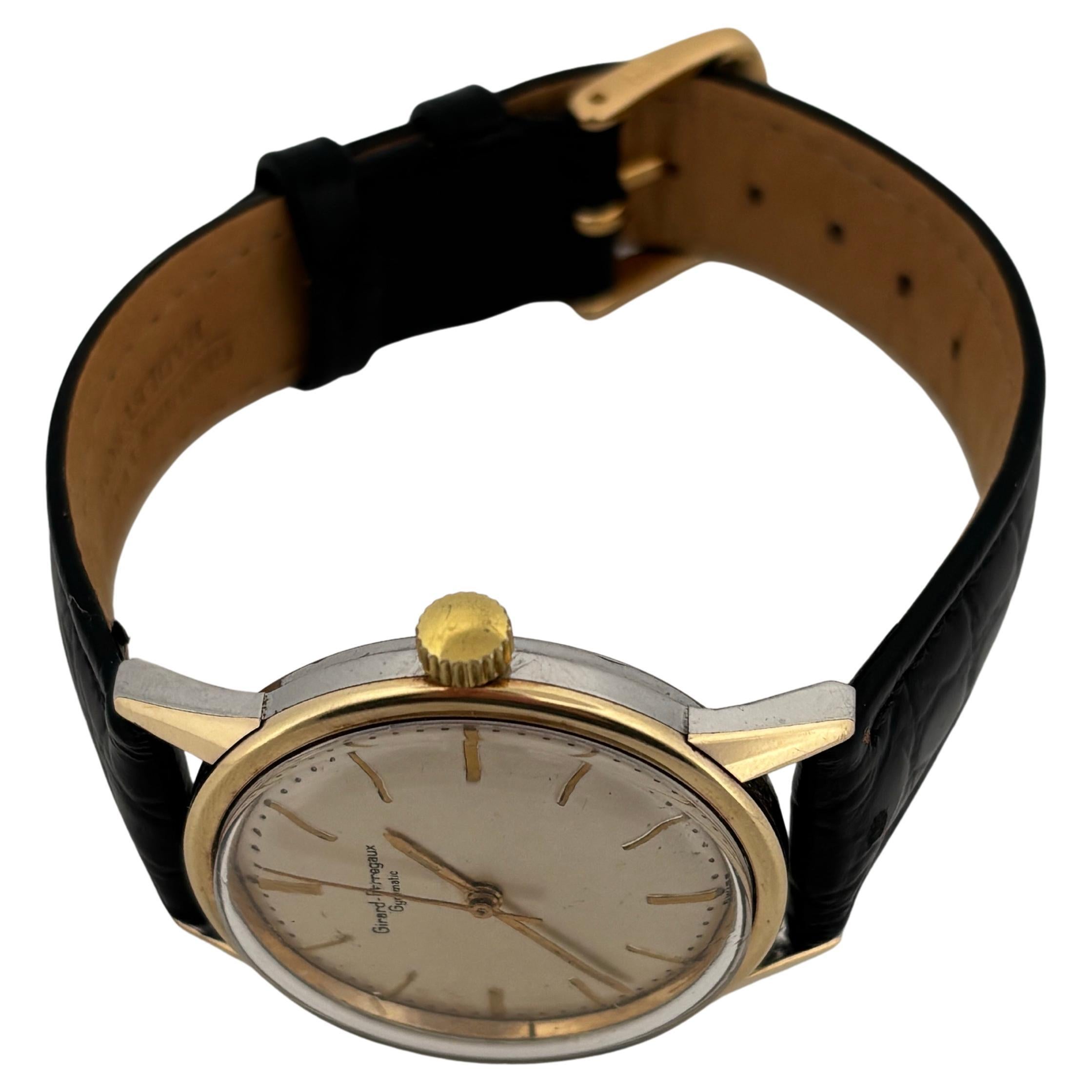 1960er Girard Perregaux Gyromatic 33mm vergoldete automatische Herrenuhr im Zustand „Gut“ im Angebot in Sewickley, PA