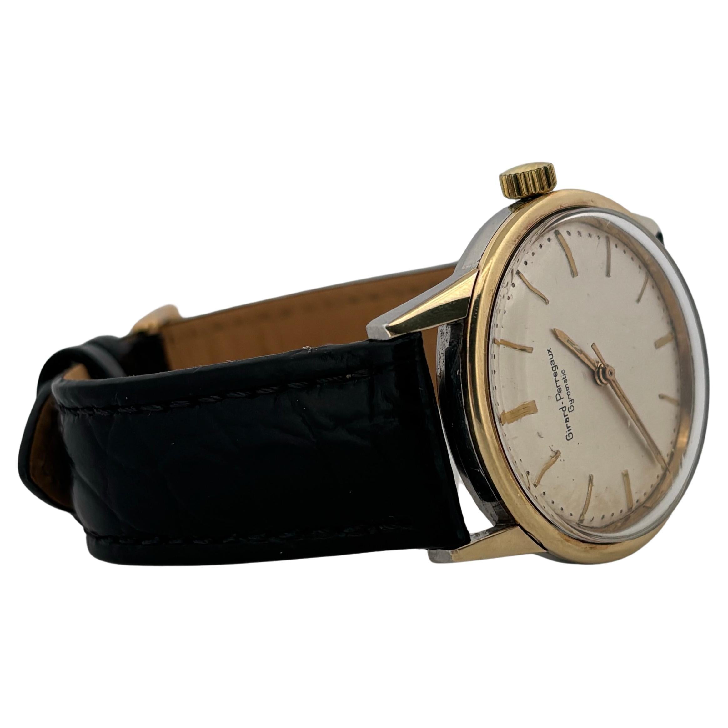1960er Girard Perregaux Gyromatic 33mm vergoldete automatische Herrenuhr im Angebot 2