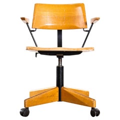 1960
s Giroflex Angular Swivel Desk Chair With Metal Rod Arms