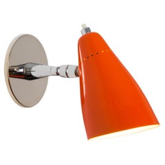 1960s Giuseppe Ostuni Model #101 Orange Articulating Sconce for O-Luce