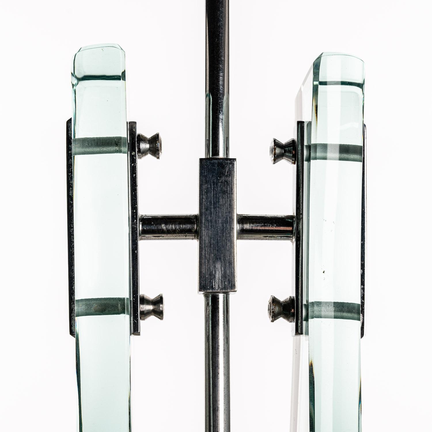 Hängeleuchte aus Glas und Chrom aus den 1960er Jahren von Max Ingrand für Fontana Arte im Angebot 4