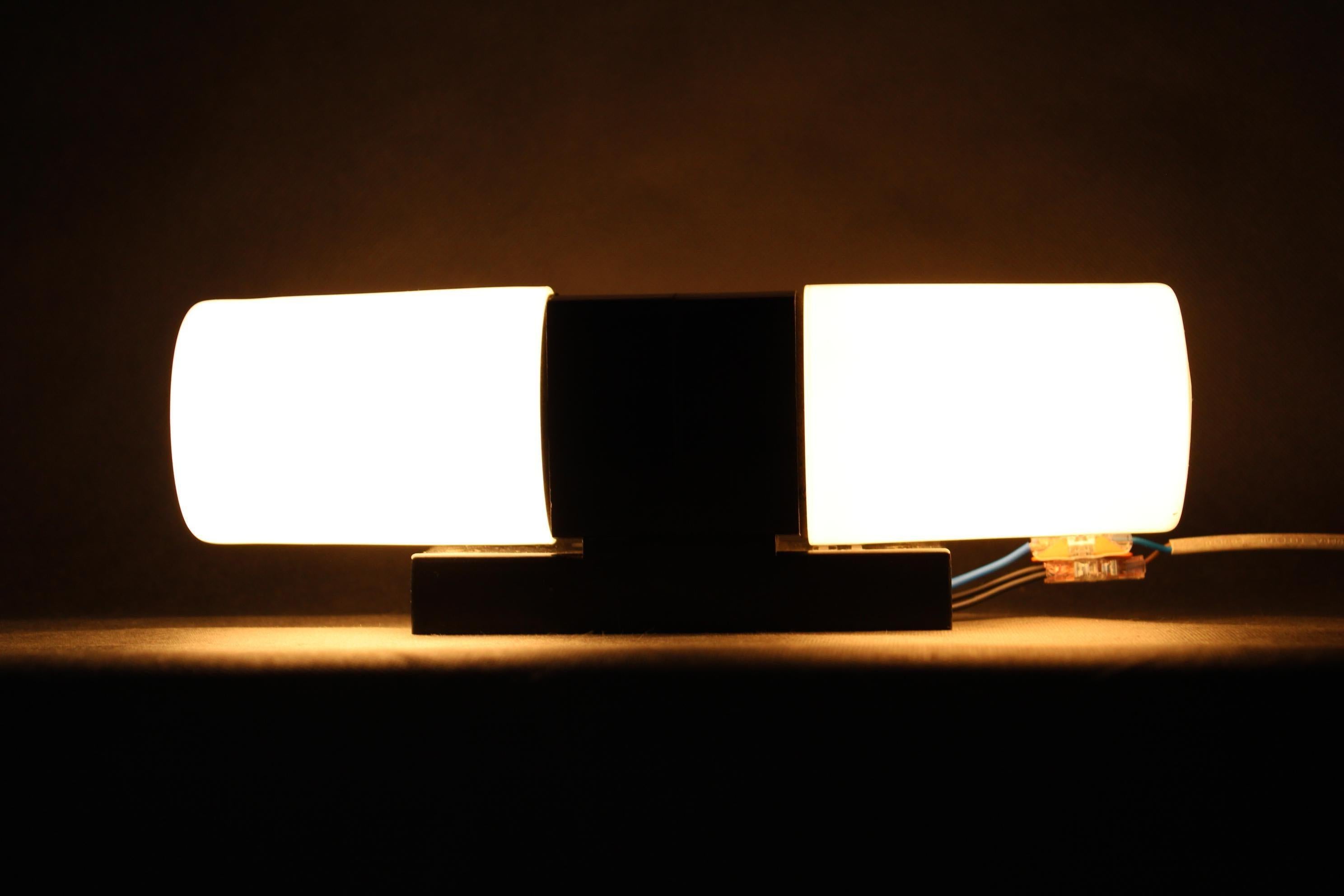 1960s Glass/Bakelite Wall Light , Czechoslovakia For Sale 4