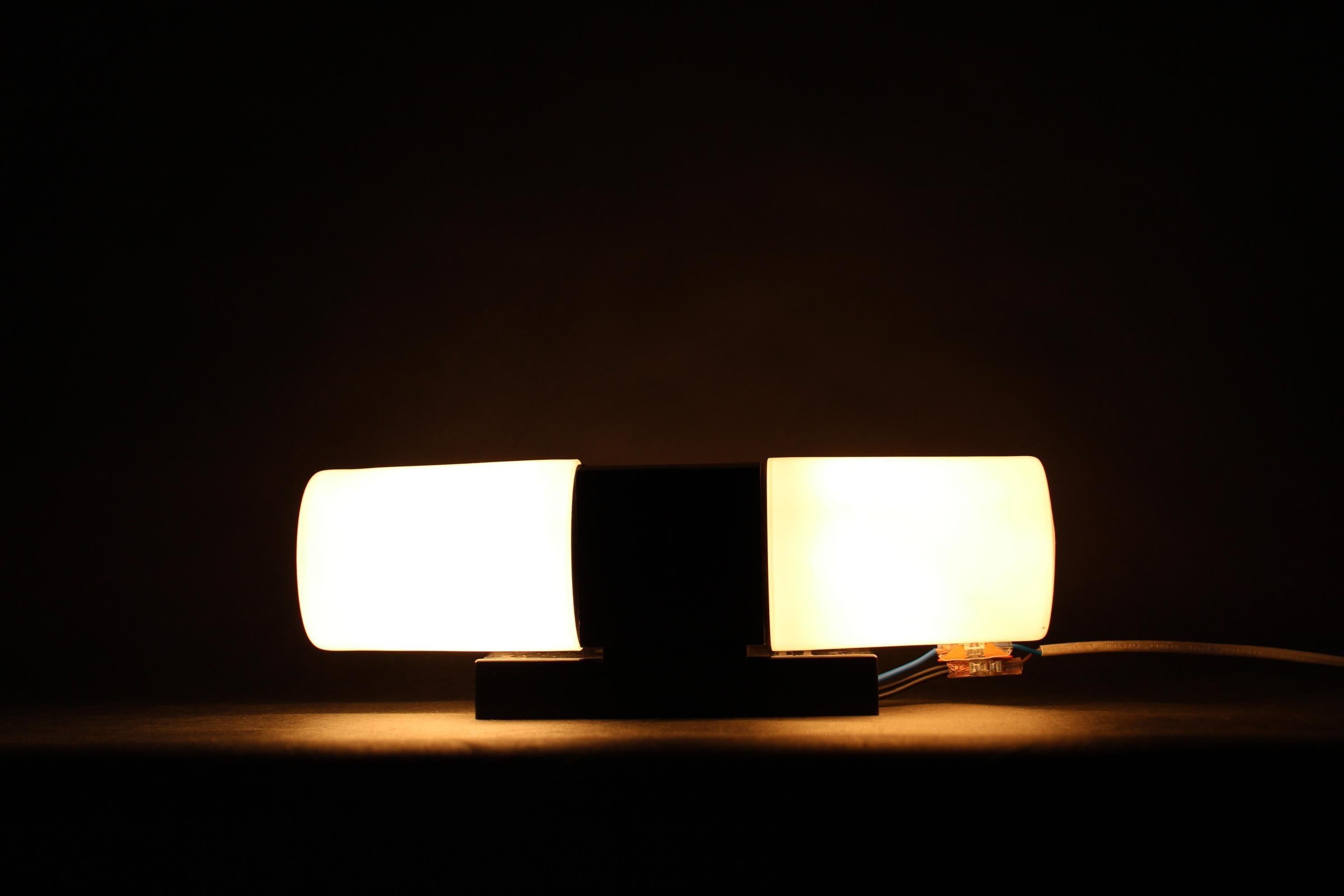 1960s Glass/Bakelite Wall Light , Czechoslovakia For Sale 5