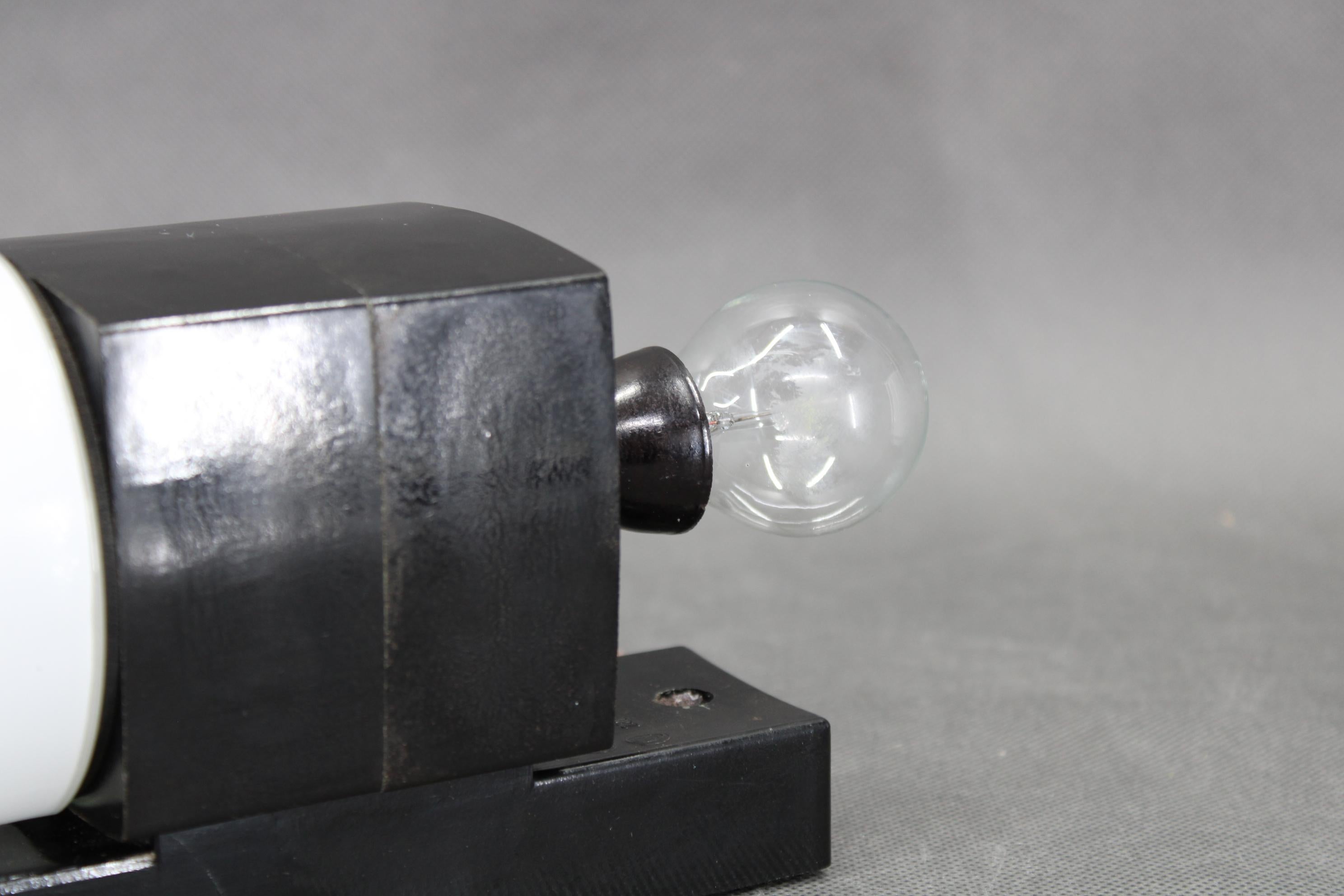 1960s Glass/Bakelite Wall Light , Czechoslovakia For Sale 2