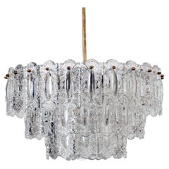 1960s, Glass Chandelier by Orrefors