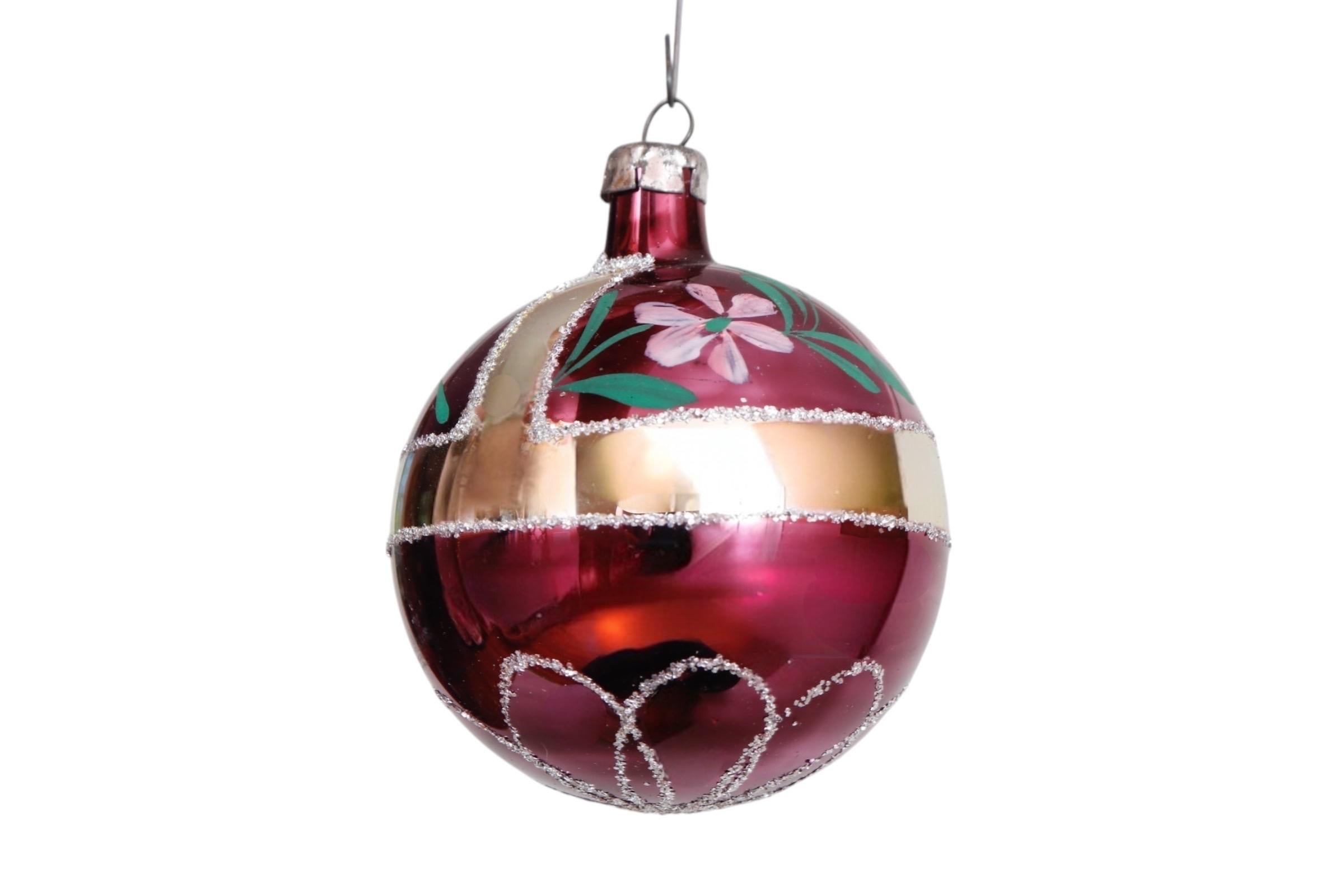 Ornamenti per albero di Natale in vetro degli anni '60 in vendita 2