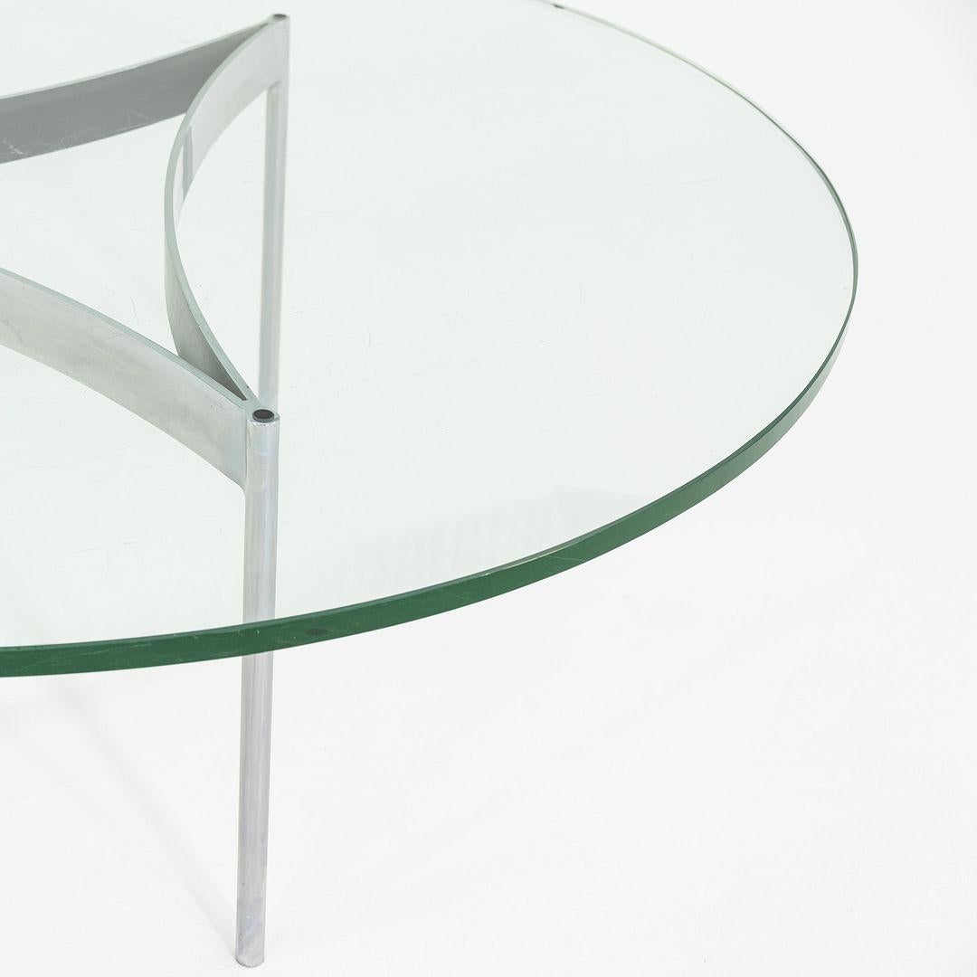 Table basse en verre et acier chromé des années 1960 à la manière de Fabricius et Kastholm en vente 4