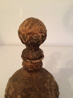 Decanter in vetro degli anni '60 rivestito di sughero naturale e corteccia d'albero
