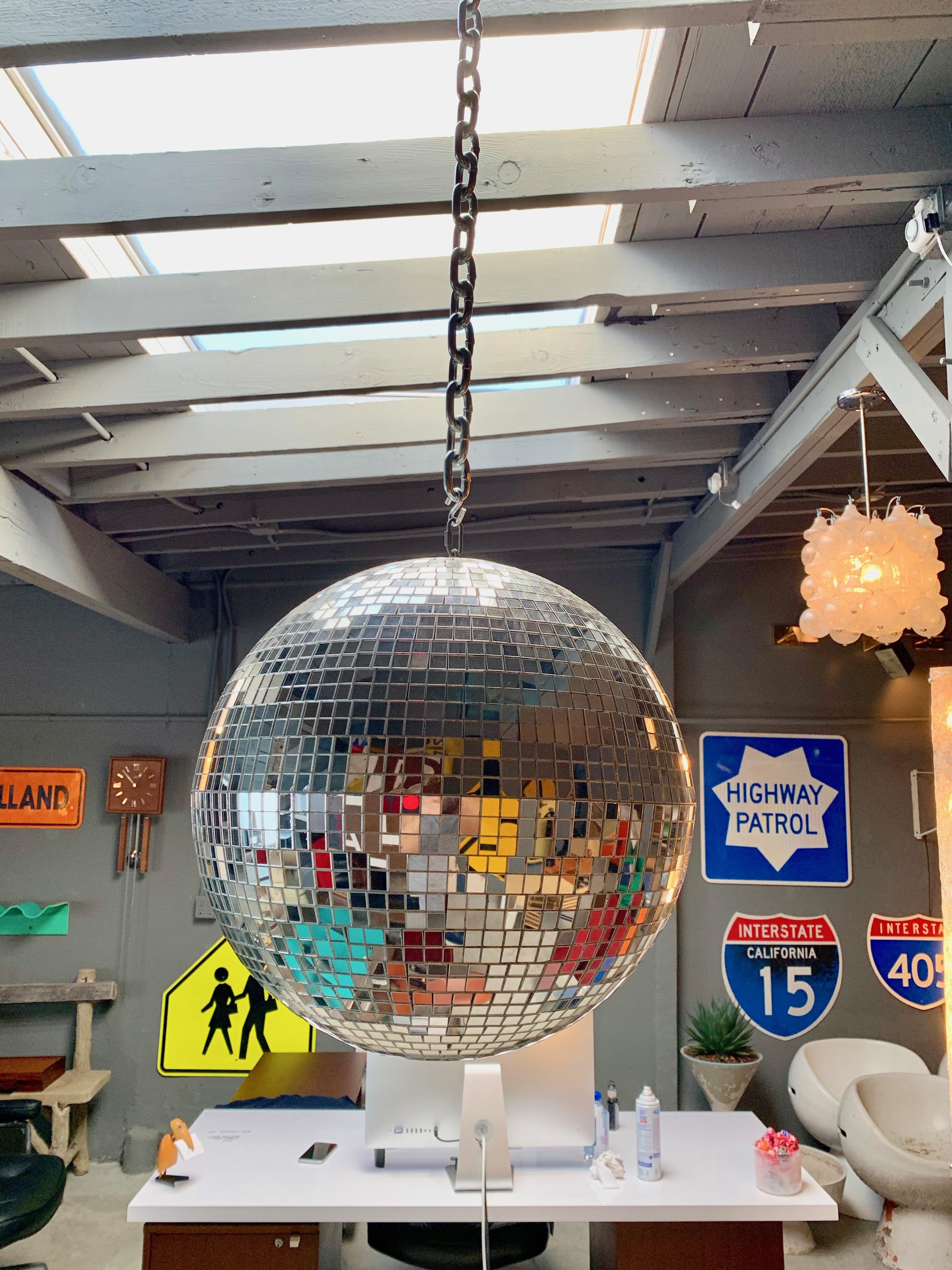 American 1960s Glass Disco Ball