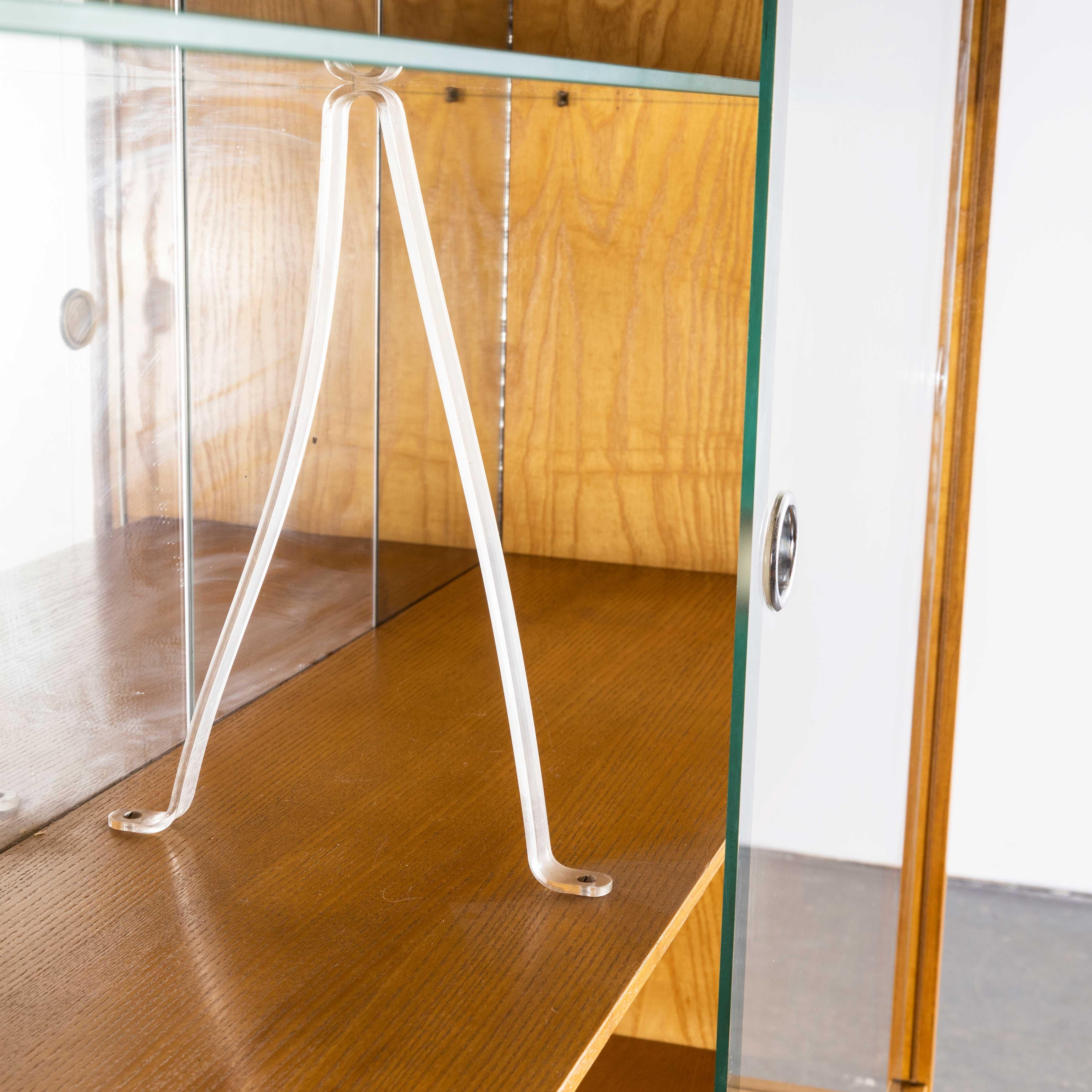 1960's Glass Fronted Mirrored Back Cabinet, Nabytek Czech For Sale 8