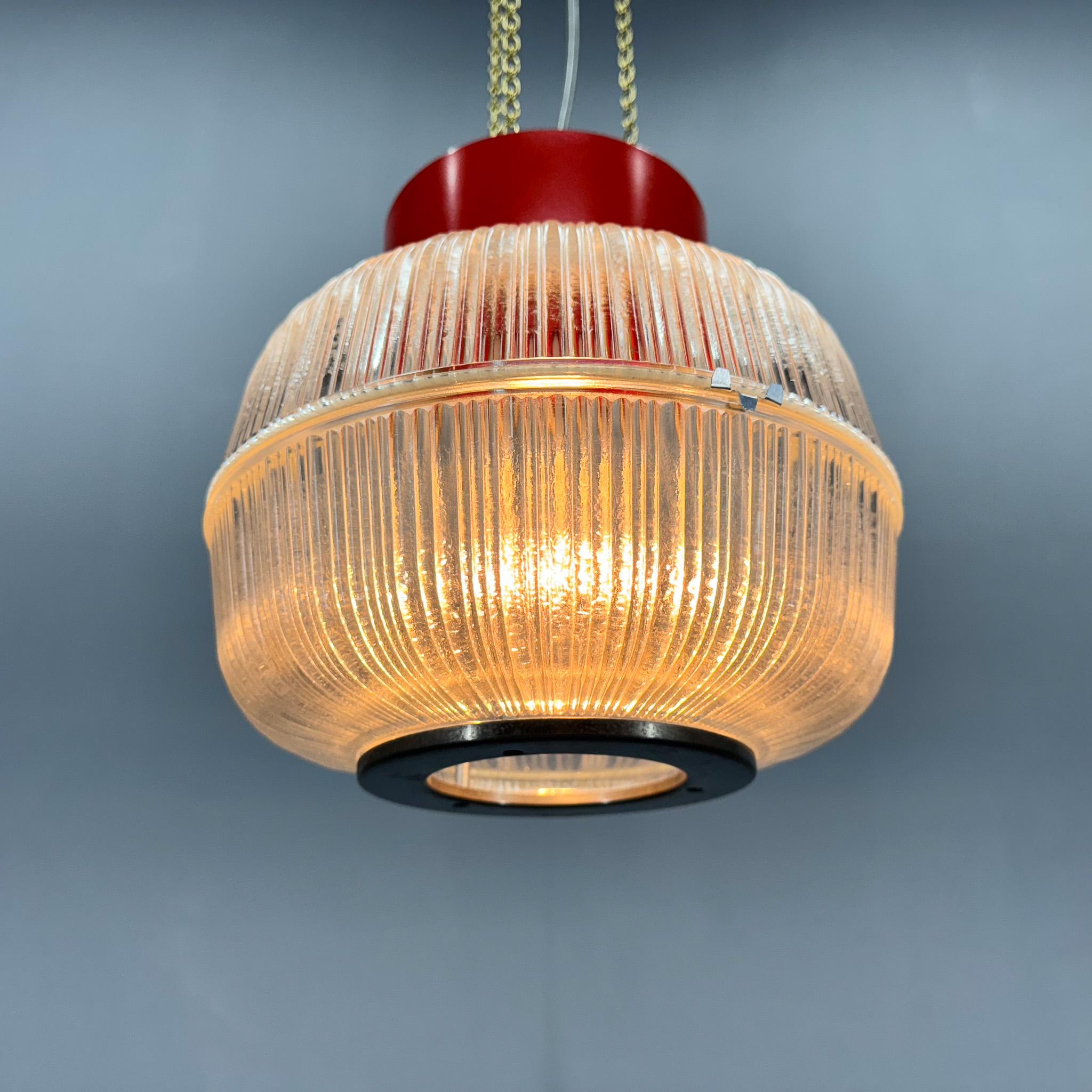 1960's Glass & Metal Pendant, Czechoslovakia For Sale 6