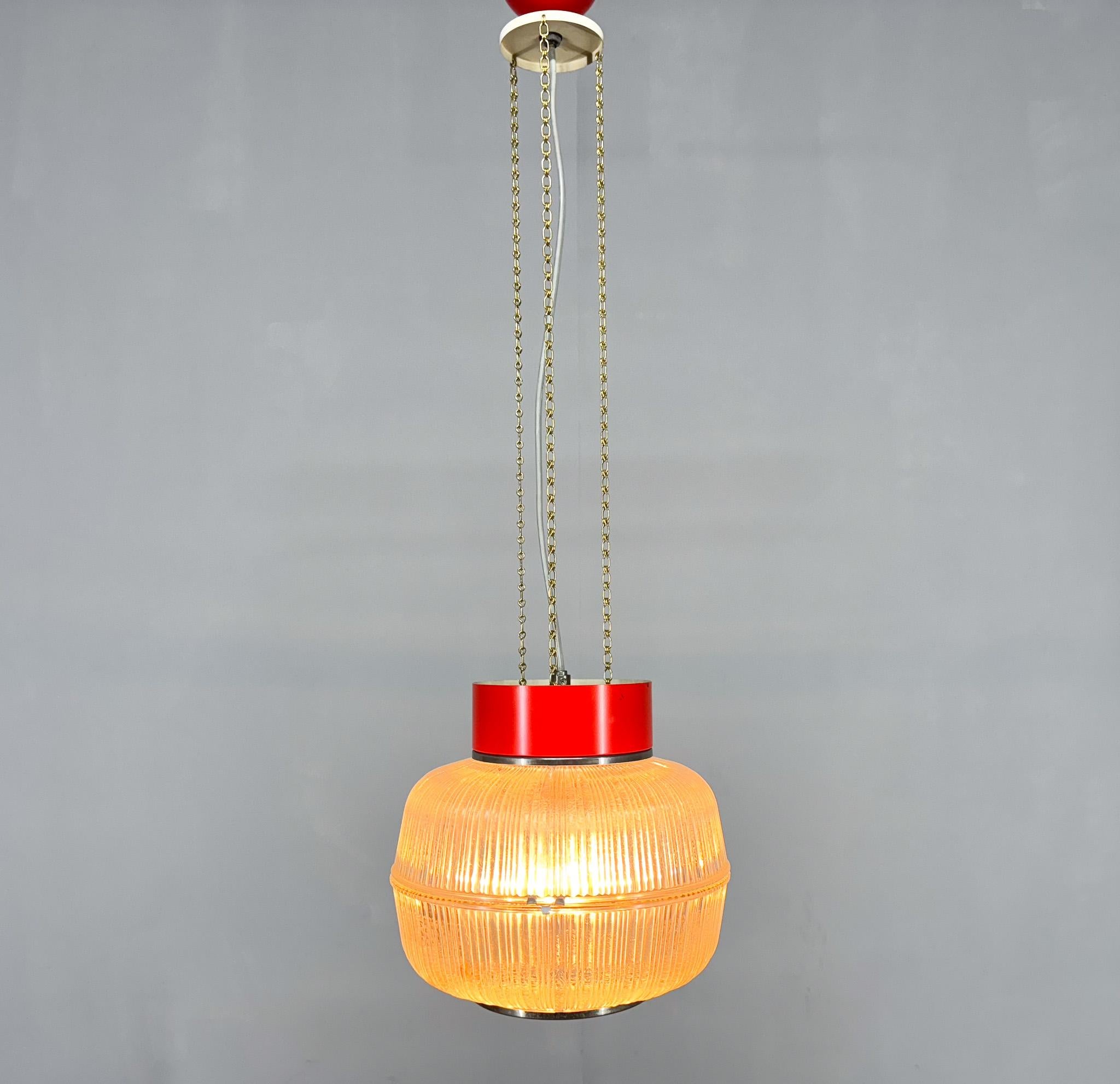 1960's Glass & Metal Pendant, Czechoslovakia For Sale 1