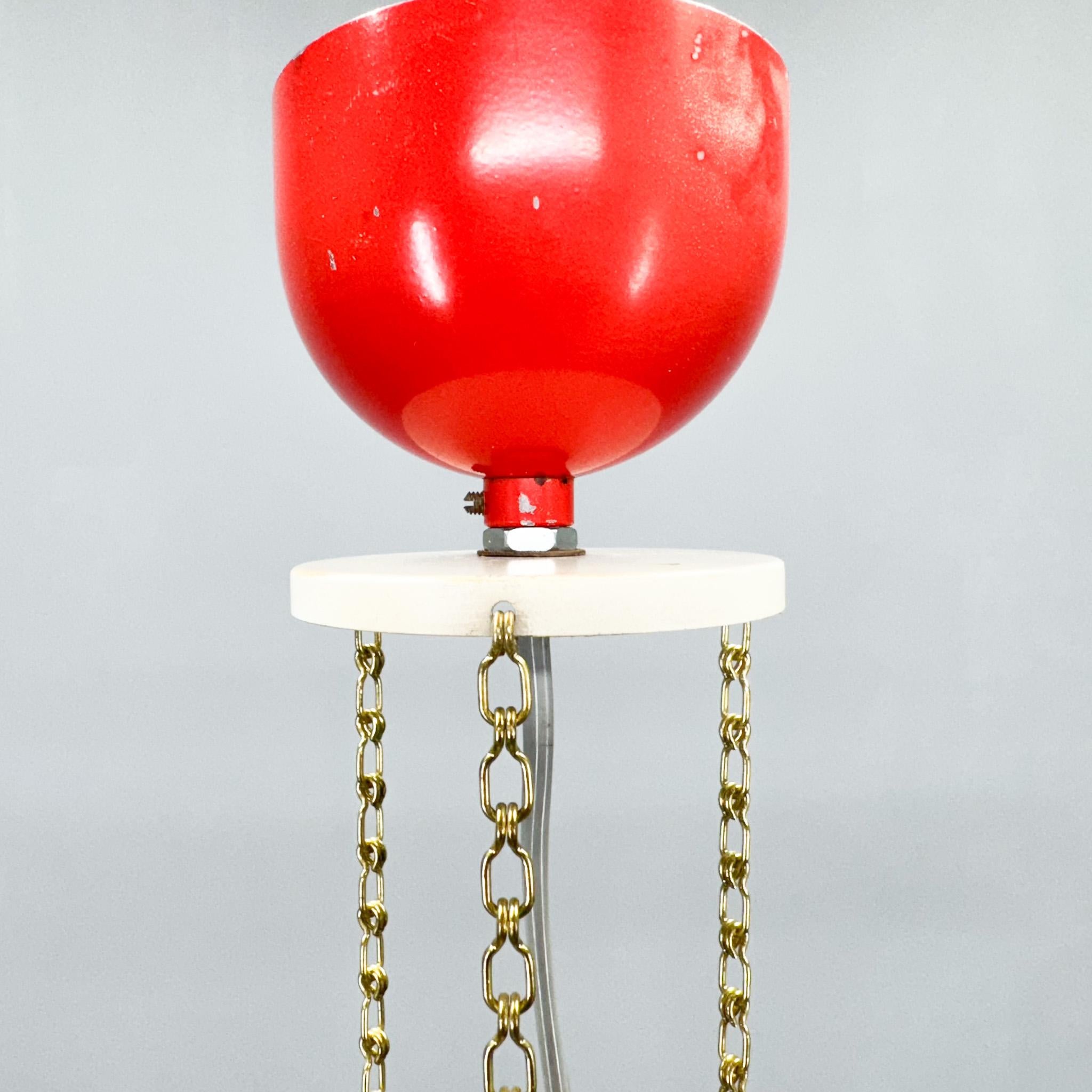 1960's Glass & Metal Pendant, Czechoslovakia For Sale 3