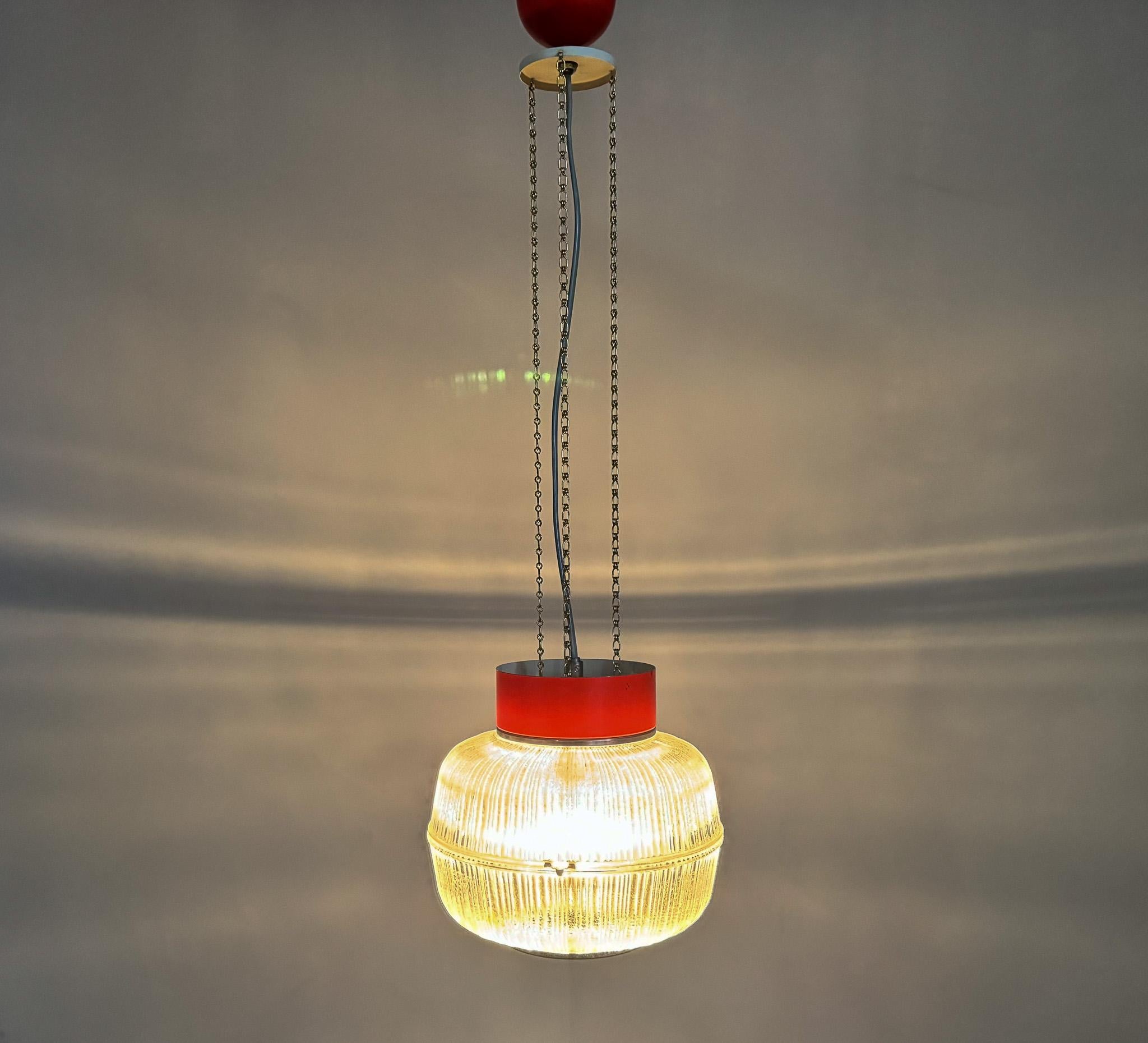 1960's Glass & Metal Pendant, Czechoslovakia For Sale 5