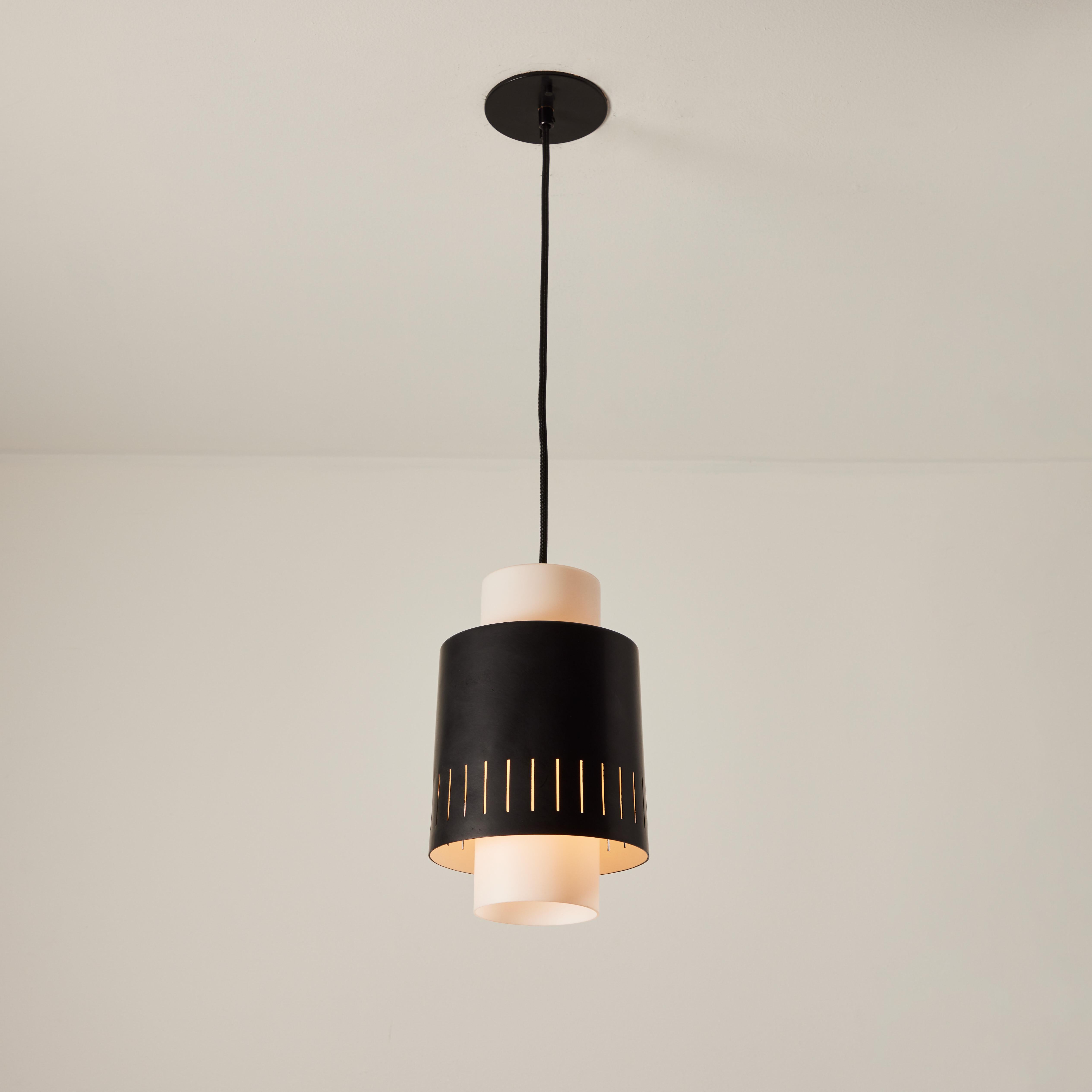 1960s Glass & Perforated Metal Pendant Attributed to Bruno Gatta for Stilnovo For Sale 6