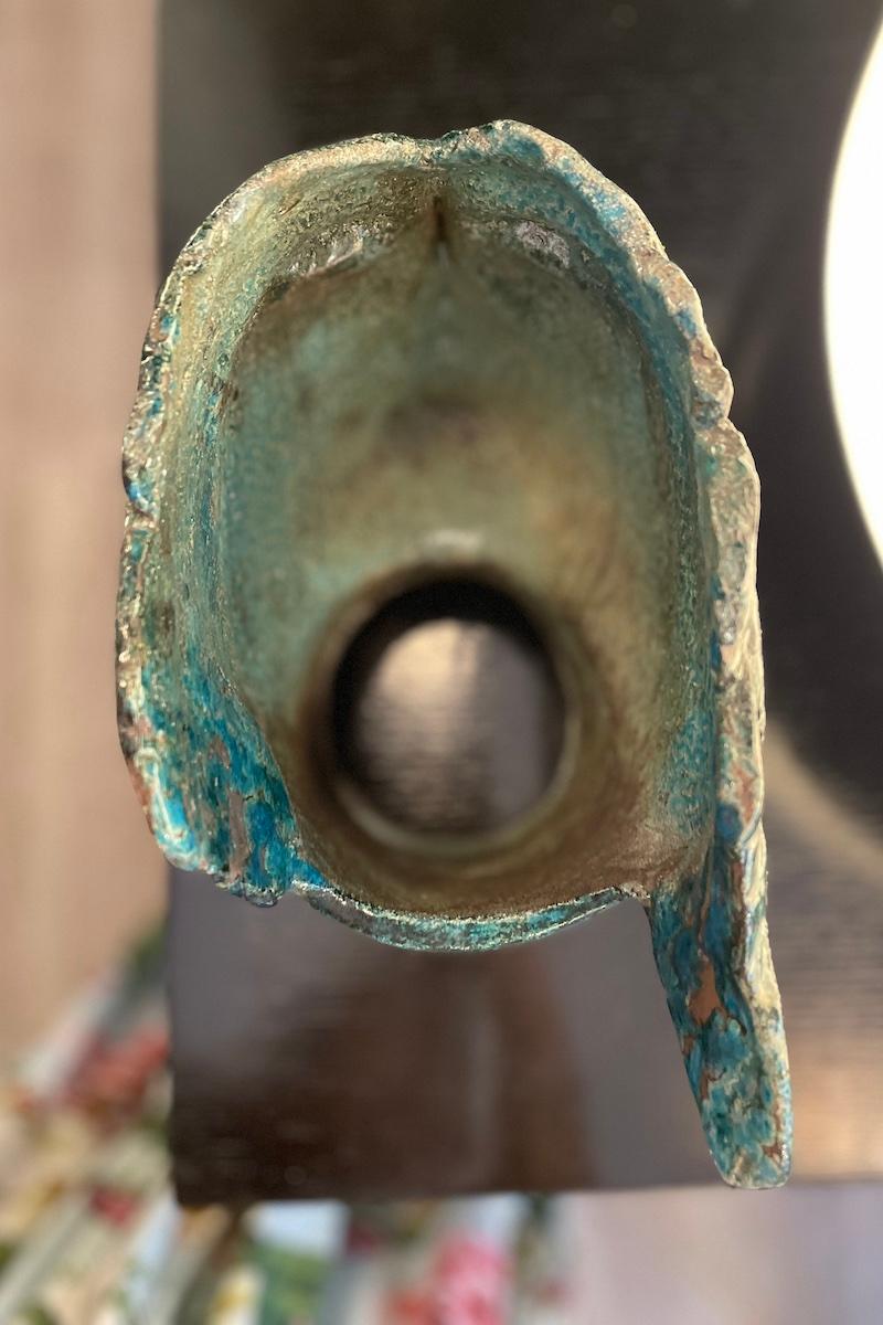 Sculpture de tête en céramique émaillée des années 1960 en vente 1