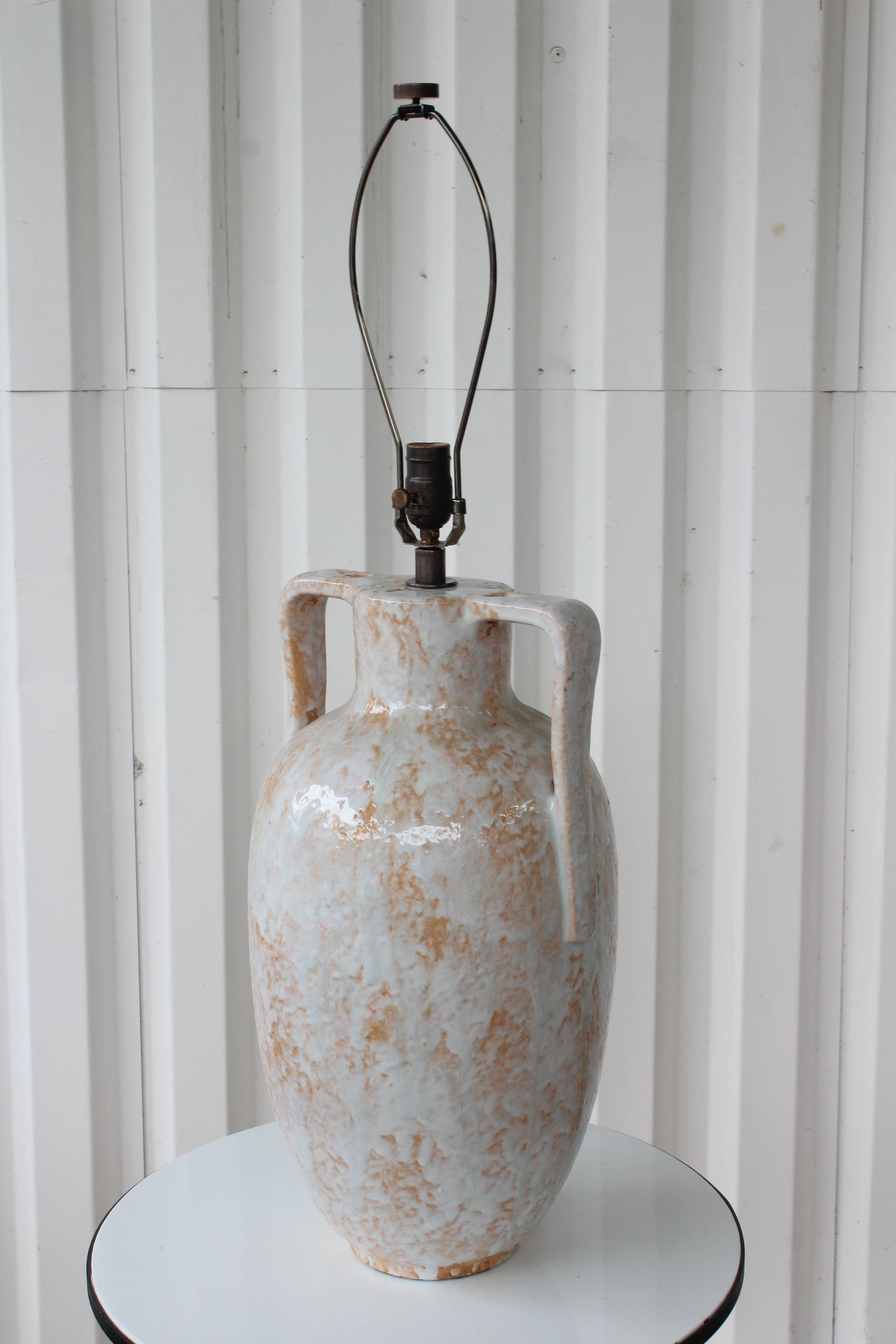 Mid-20th Century 1960s Glazed Ceramic Lamp