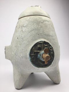 1960s Ceramic Vinegar Pot Attributed to Les 2 Potiers