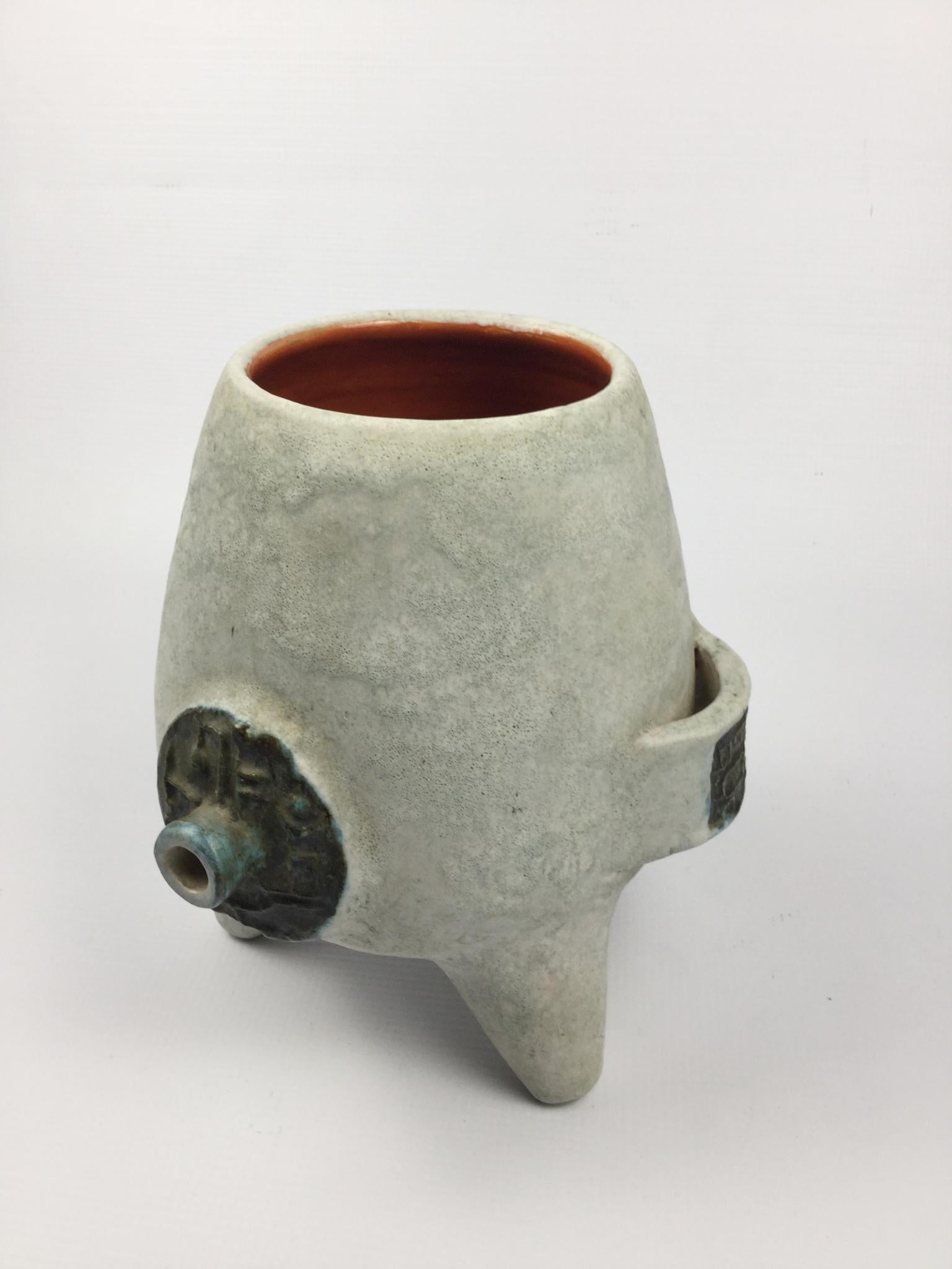 Metà XX secolo Acetiera in ceramica del 1960 attribuita a Les 2 Potiers in vendita