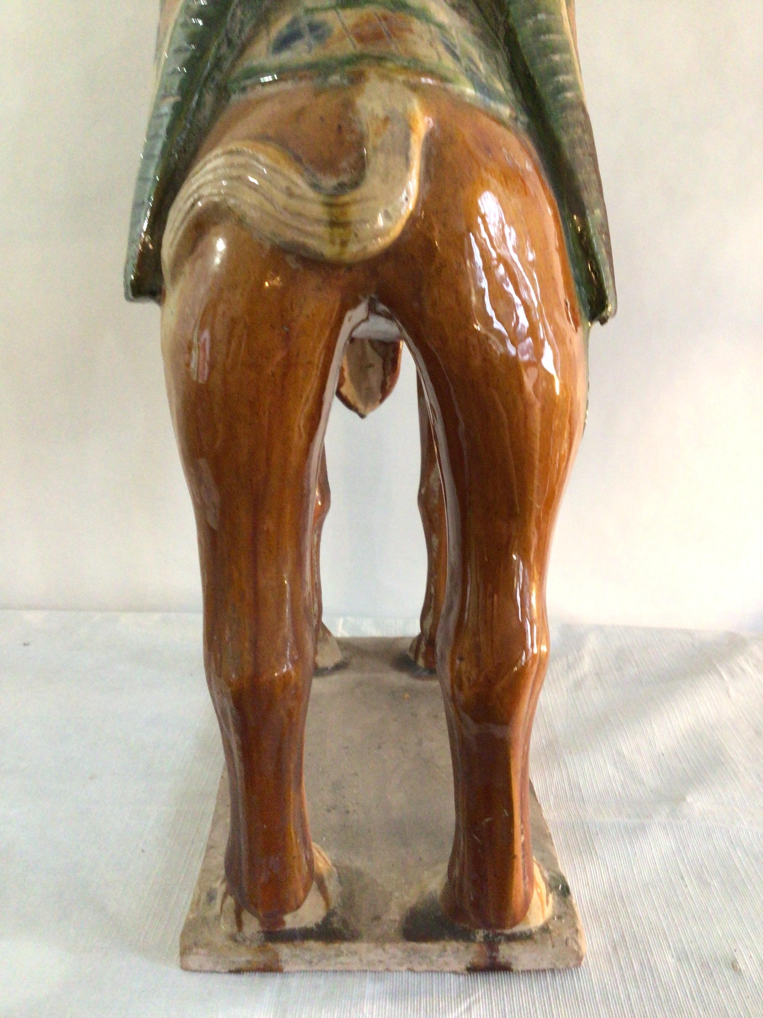 1960s Glazed Sculpture of a Camel Carrying Musicians For Sale 2