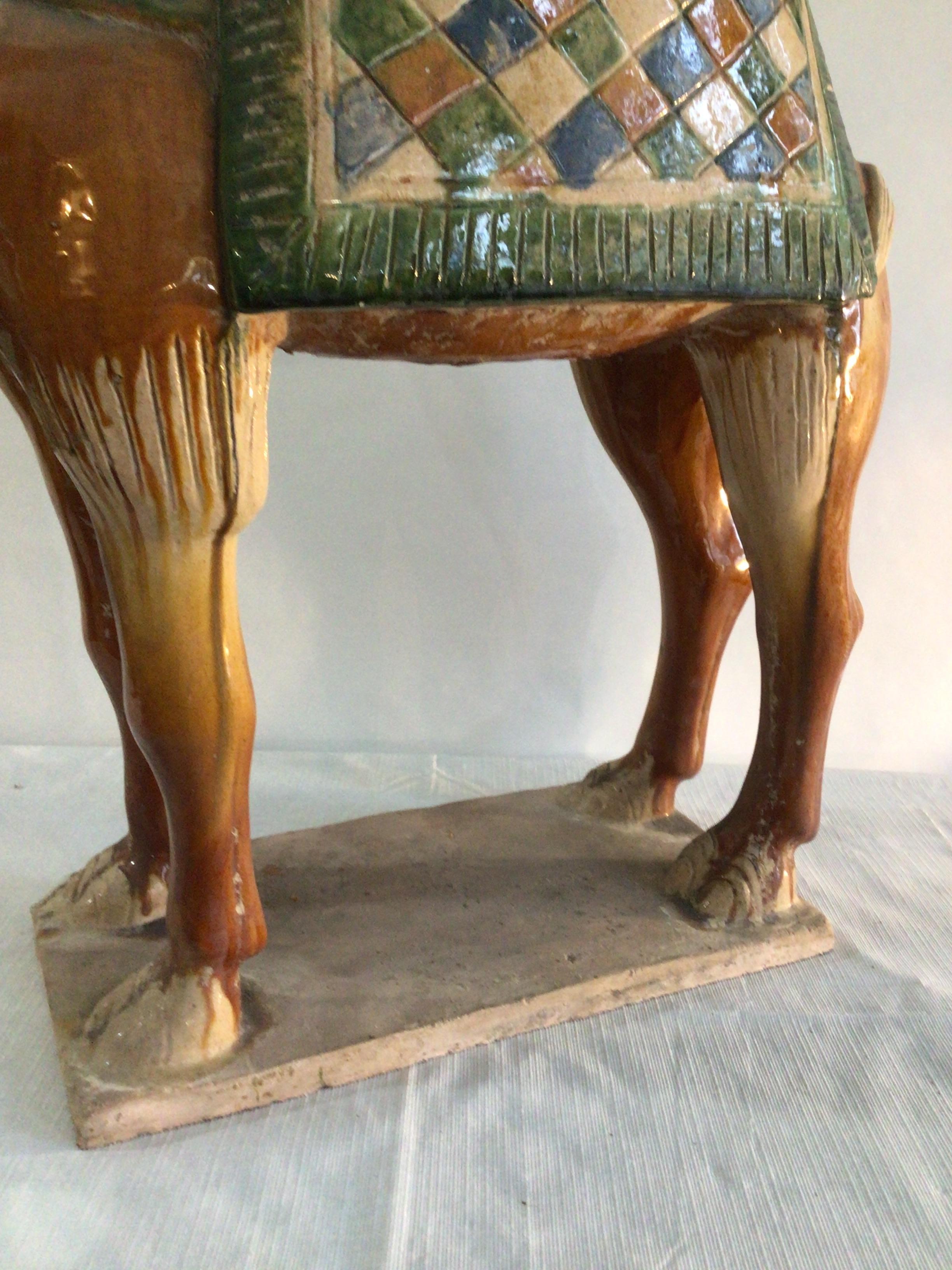 1960s Glazed Sculpture of a Camel Carrying Musicians For Sale 1