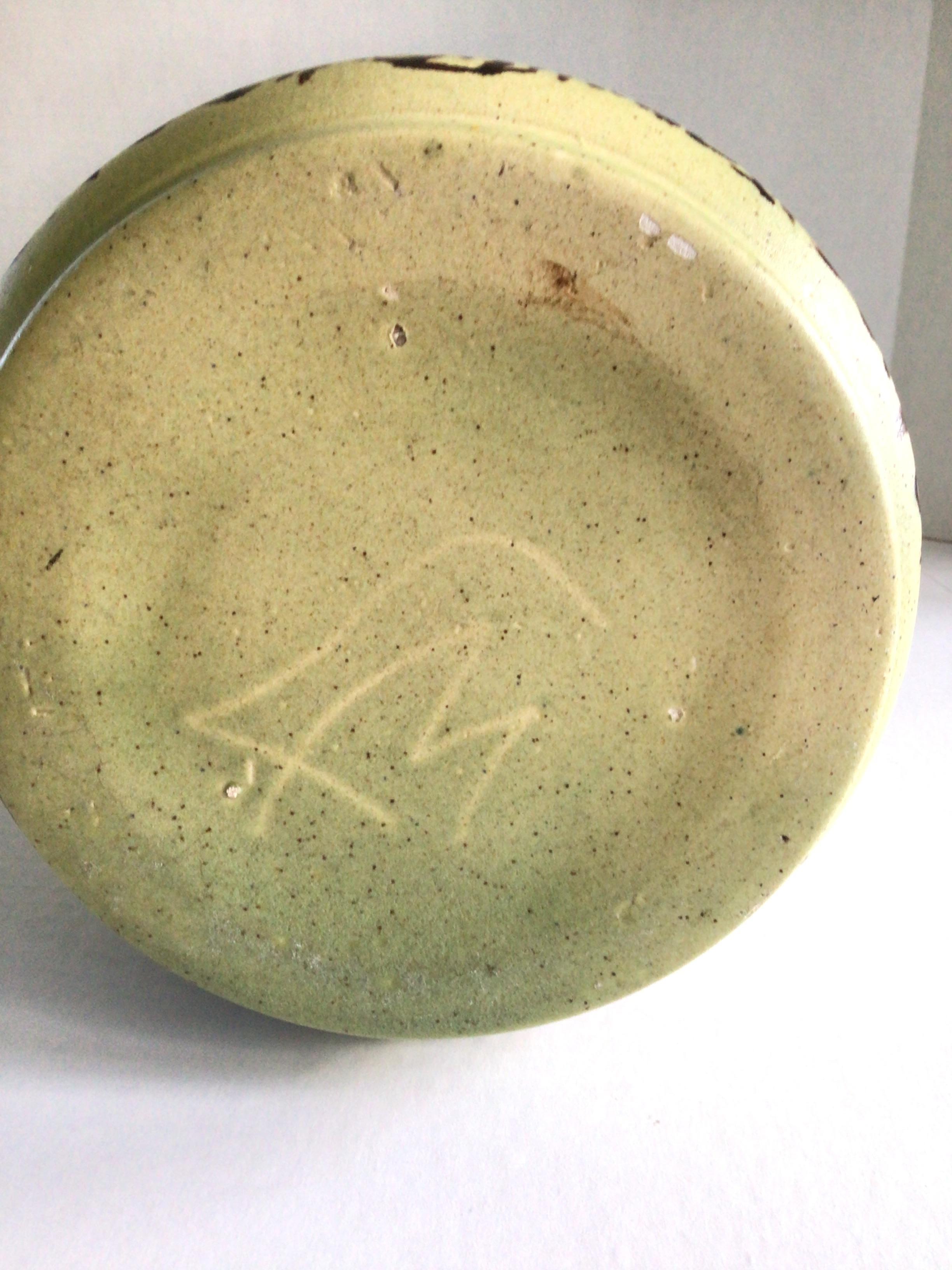 Porte-parapluie en céramique émaillée des années 1960 avec lettrage asiatique en vente 3