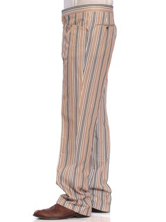 1960S GLEN OAKS Striped Polyester Men's Pants