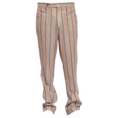 1960S GLEN OAKS Striped Polyester Men's Pants