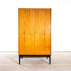 1960's Glossy Mid-Century Cupboard With Ebonised Legs