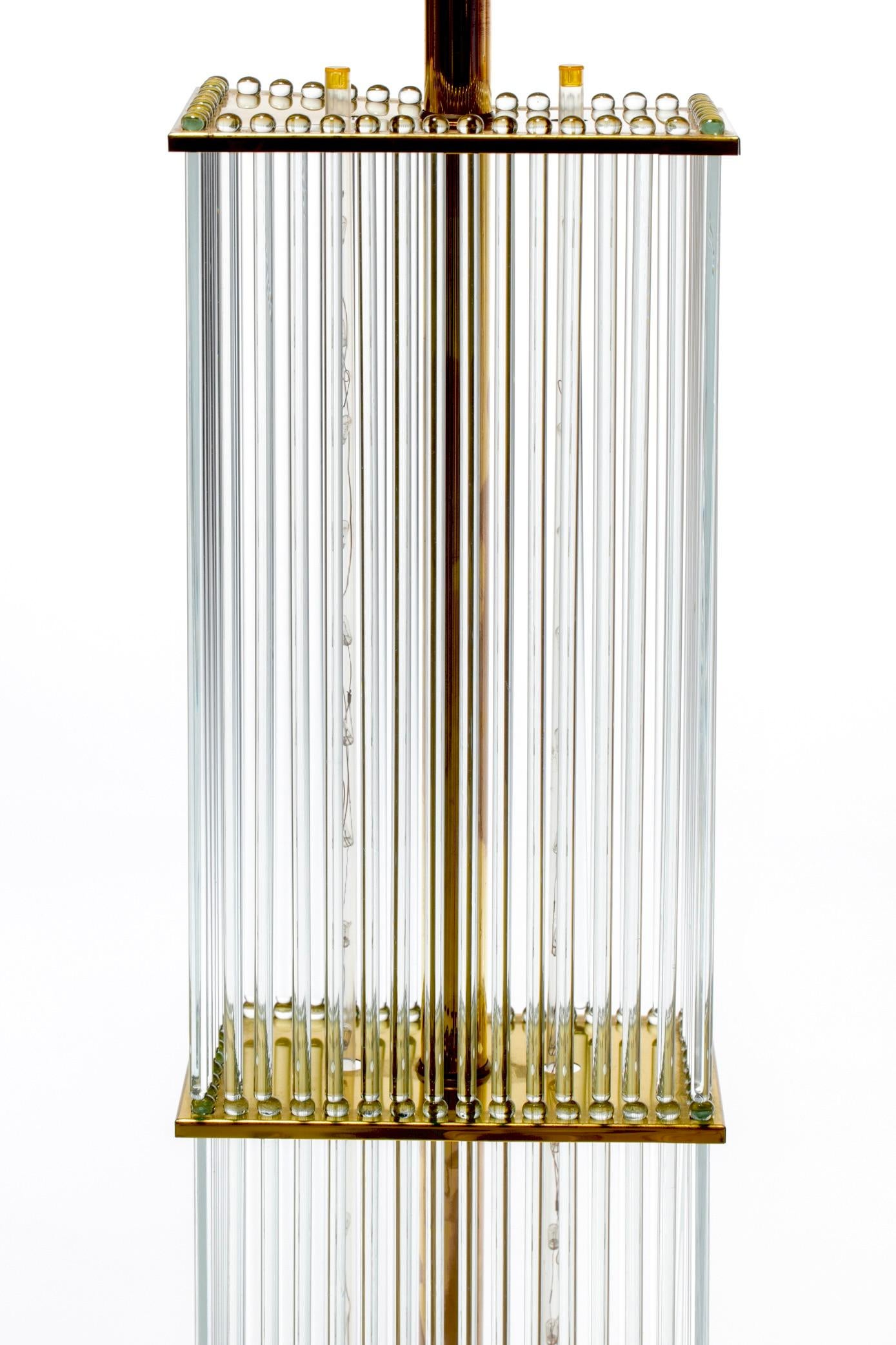 Lampadaire à tige en verre en forme de cascade des années 1960 par Gaetano Sciolari pour Lightolier en vente 5