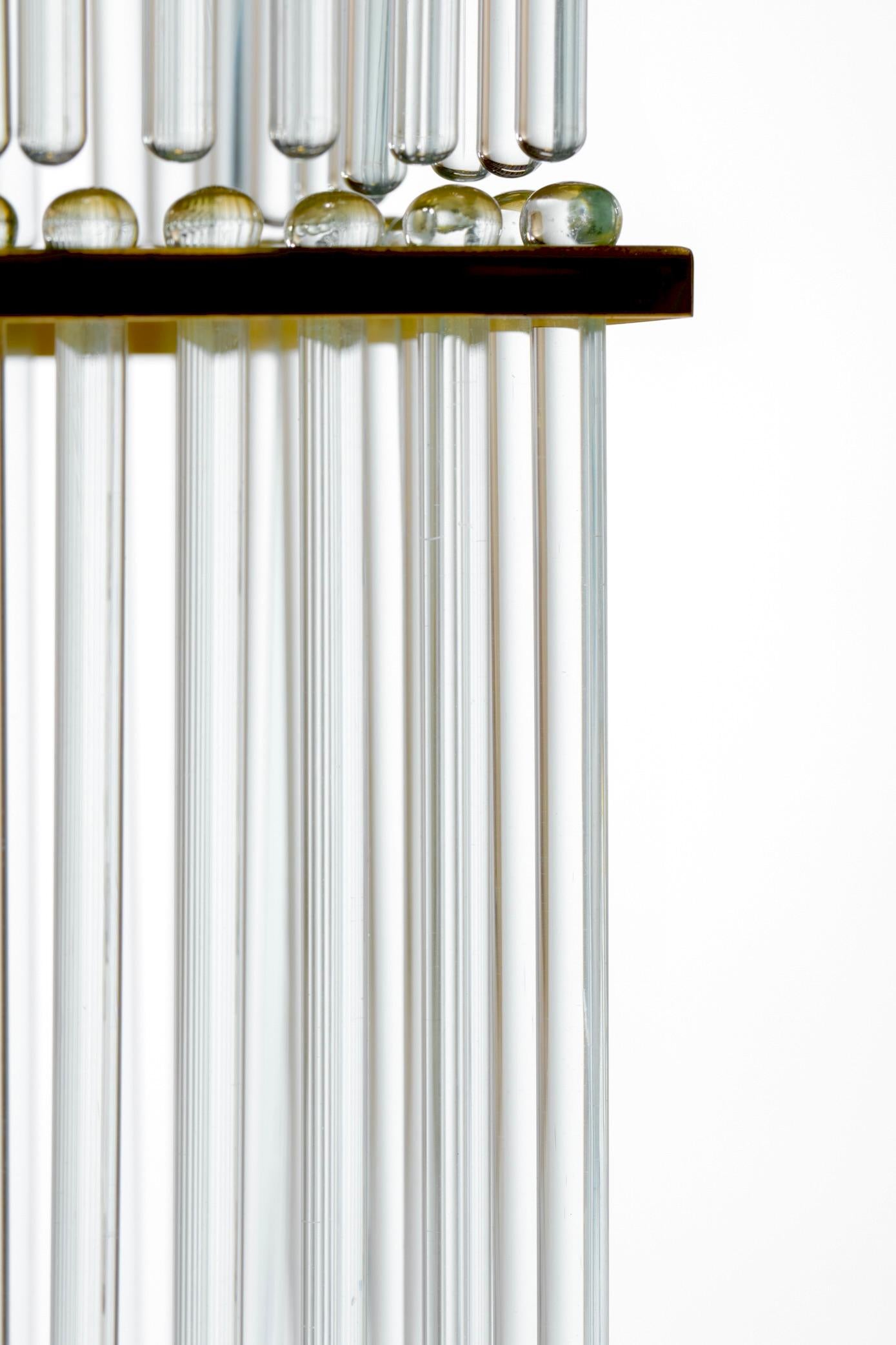 Lampadaire à tige en verre en forme de cascade des années 1960 par Gaetano Sciolari pour Lightolier en vente 6