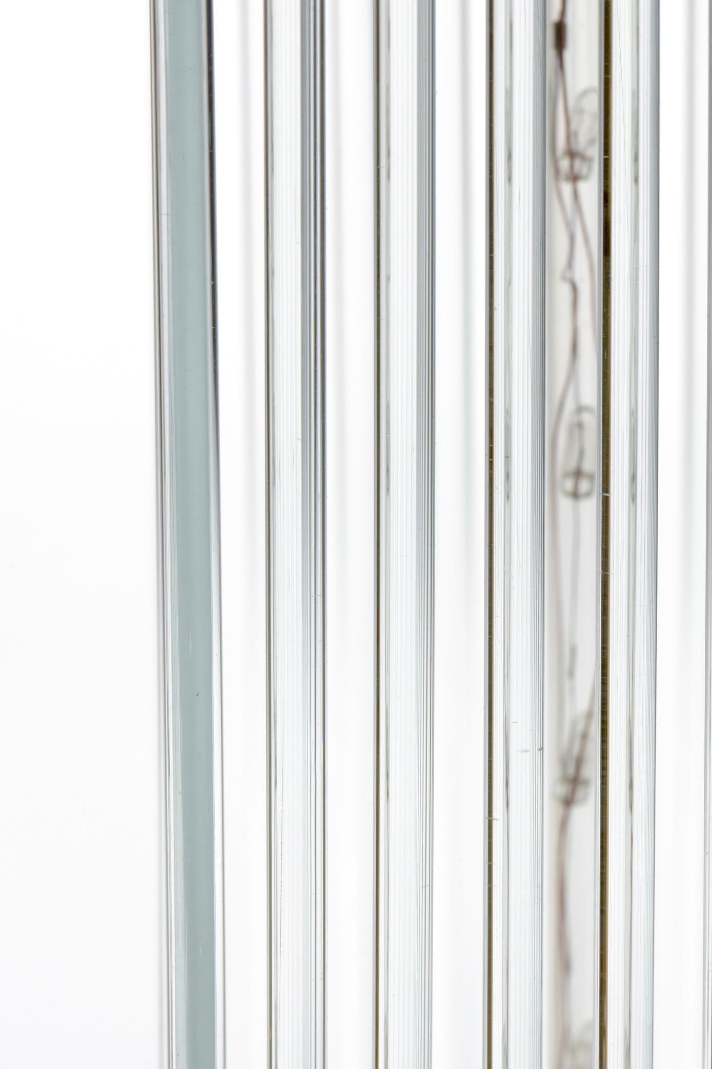 Lampadaire à tige en verre en forme de cascade des années 1960 par Gaetano Sciolari pour Lightolier en vente 7