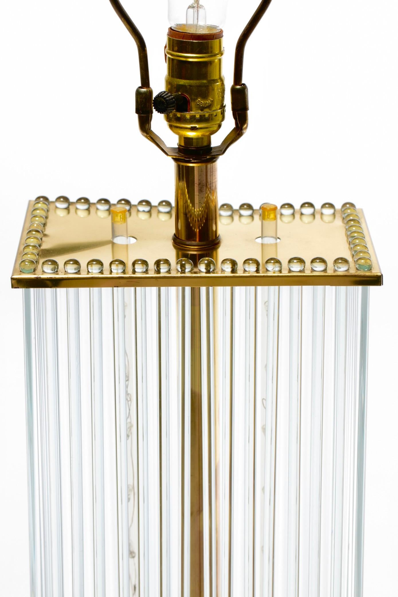 Lampadaire à tige en verre en forme de cascade des années 1960 par Gaetano Sciolari pour Lightolier en vente 1