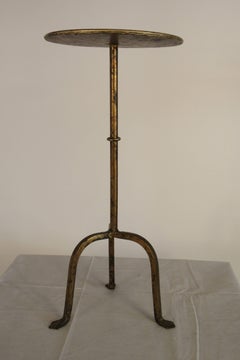 1960s Gold Iron Drink Table